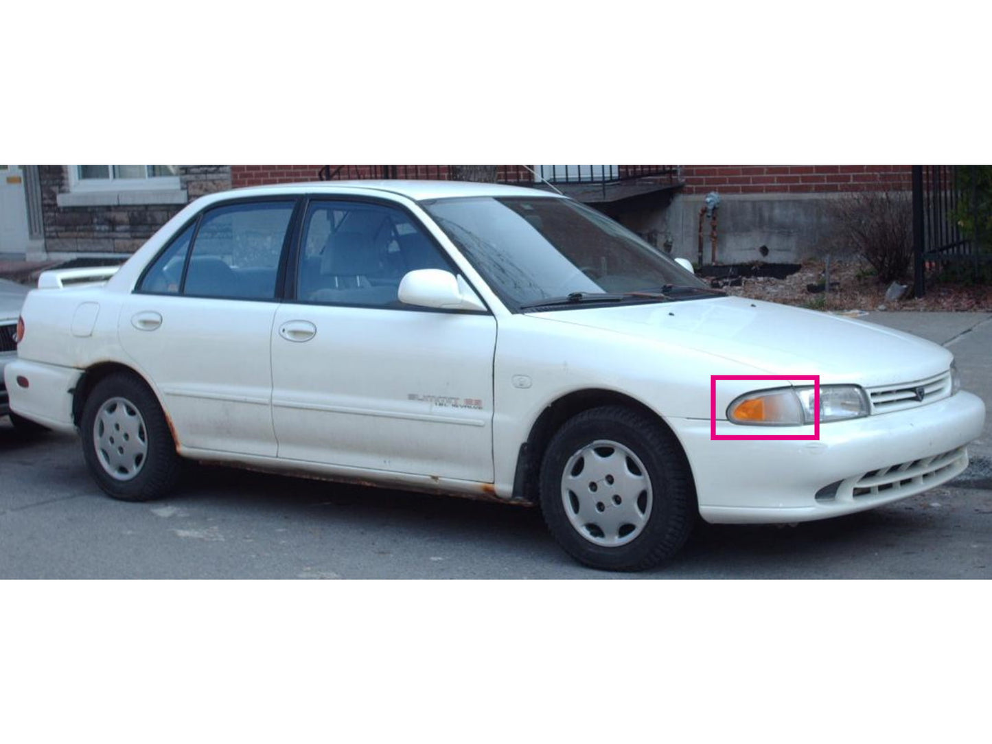 CrazyTheGod SUMMIT Second generation 1993-1996 Sedan 4D Clear Corner Light Amber/Yellow for EAGLE