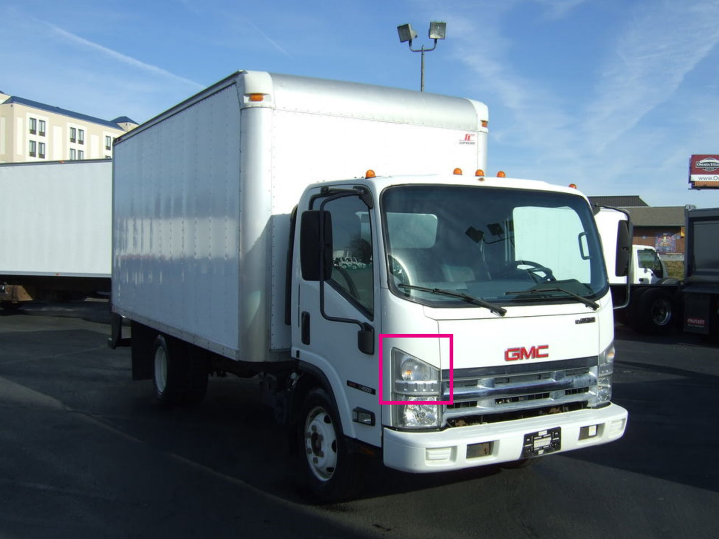 CrazyTheGod W-Series W4500 2007-ปัจจุบัน ไฟมุมแบบใสโครเมียมสำหรับรถบรรทุก GMC