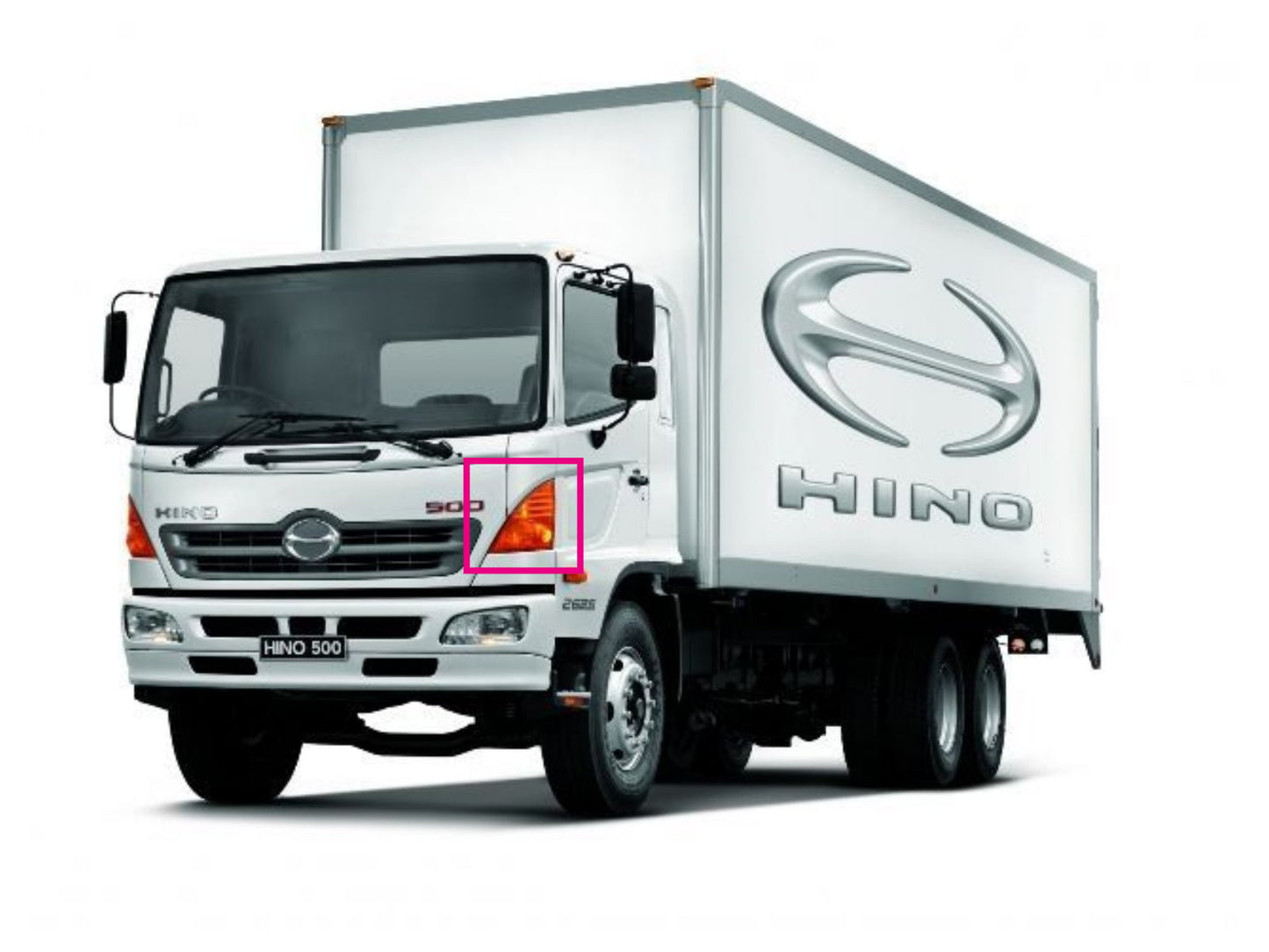 CrazyTheGod 500 2008-Present Truck 2D Clear Corner Light Yellow for HINO