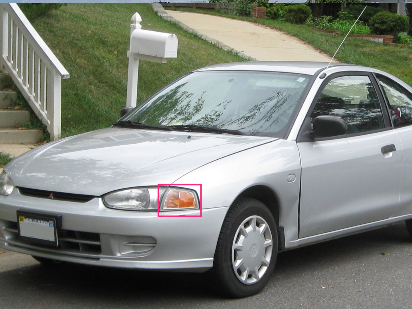 CrazyTheGod Lancer 1996-1998 Coupe 2D Đèn góc trong suốt mạ crôm cho Mitsubishi