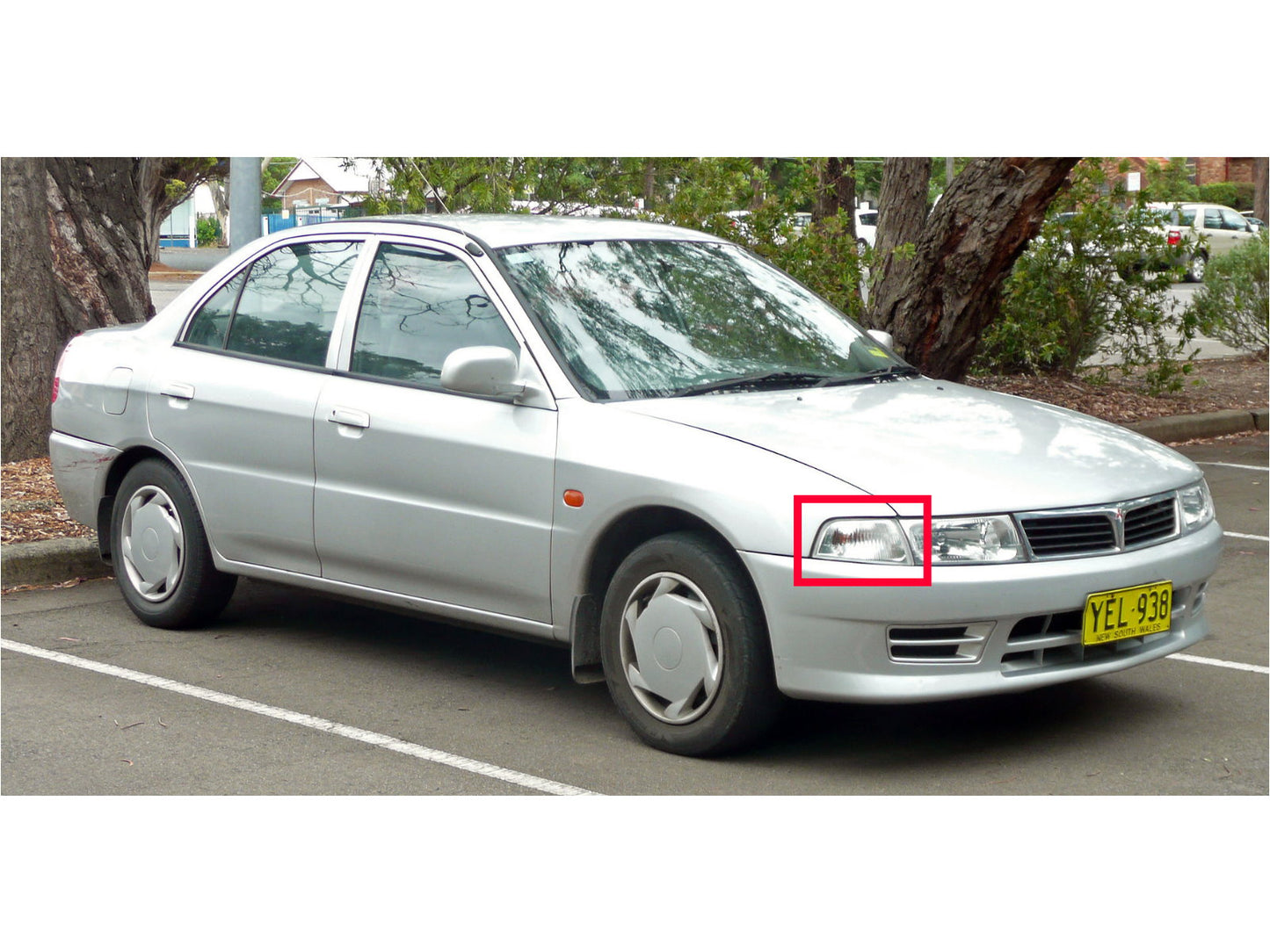 CrazyTheGod LANCER 1998-2001 Sedan 4D ไฟมุมใสโครเมียม สำหรับ Mitsubishi
