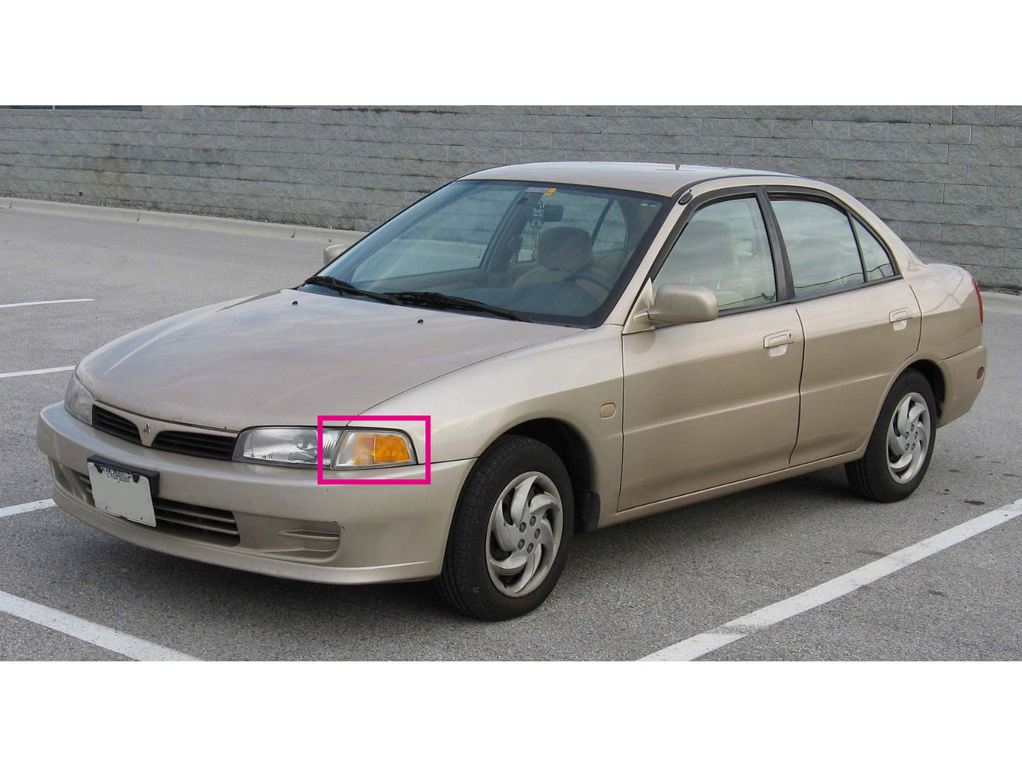 CrazyTheGod Mirage 1997-2002 ไฟมุม ไฟเลี้ยวด้านข้าง สีเหลืองซ้ำ สำหรับ Mitsubishi