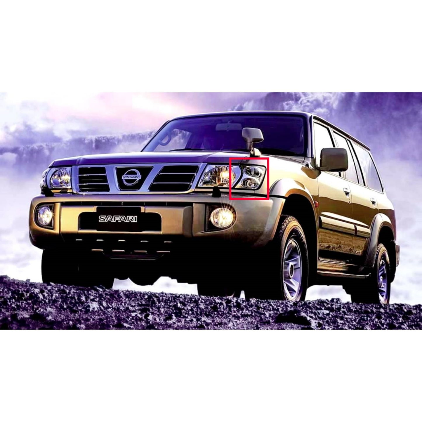 CrazyTheGod Patrol Safari Y61 ไฟมุมใสโครเมียมสำหรับรถ Wagon/SUV รุ่นที่ 5 ปี 2001-2007 รุ่น 5D สำหรับ NISSAN