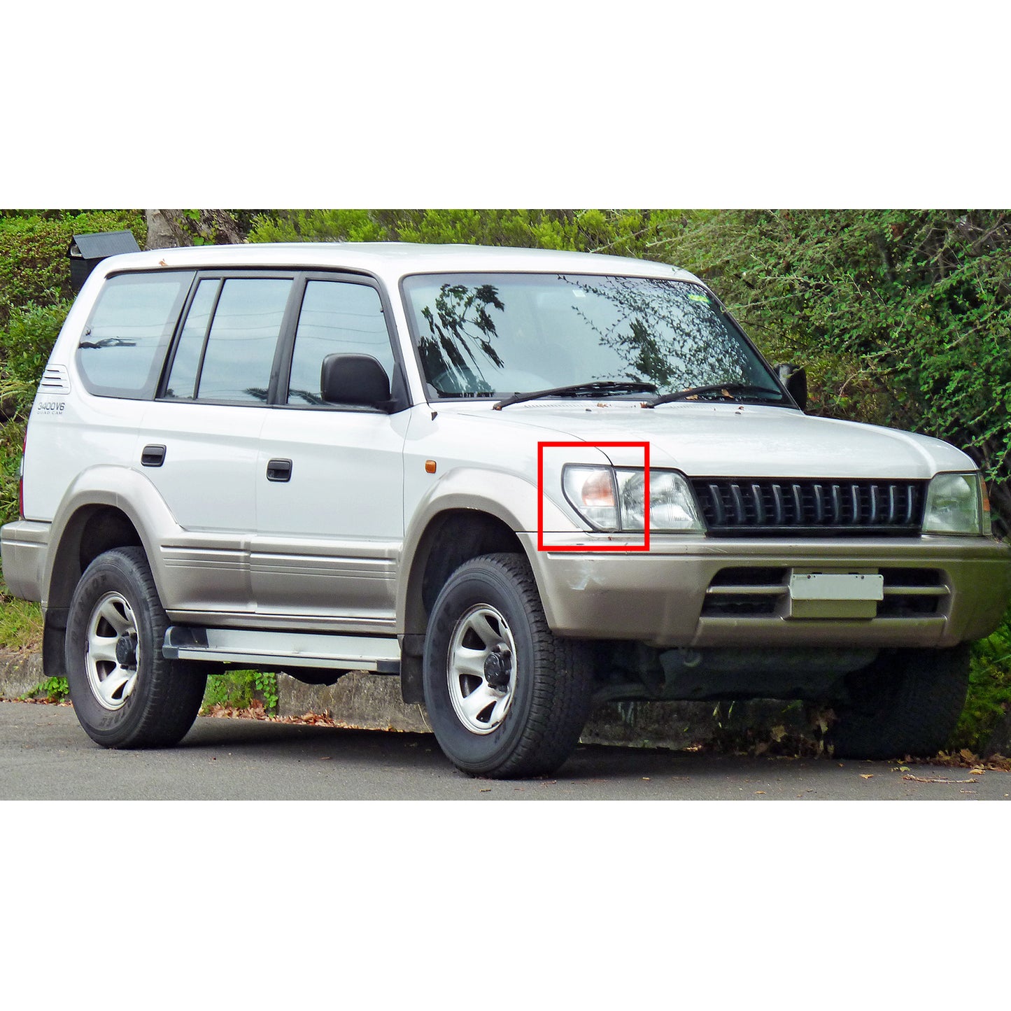 CrazyTheGod LAND CRUISER PRADO FJ90 Second generation 1997-2003 SUV 3D/5D Clear Corner Light Black for TOYOTA