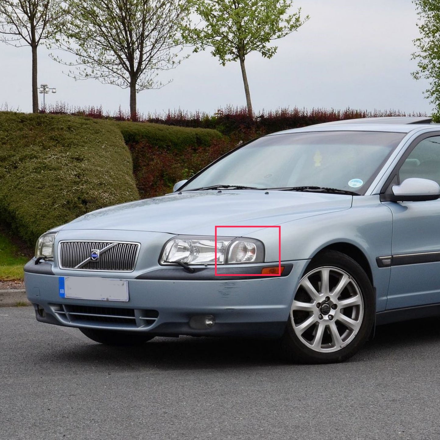 CrazyTheGod S80 Thế hệ đầu tiên 1999-2003 Sedan 4D Đèn góc trong suốt màu đen cho VOLVO