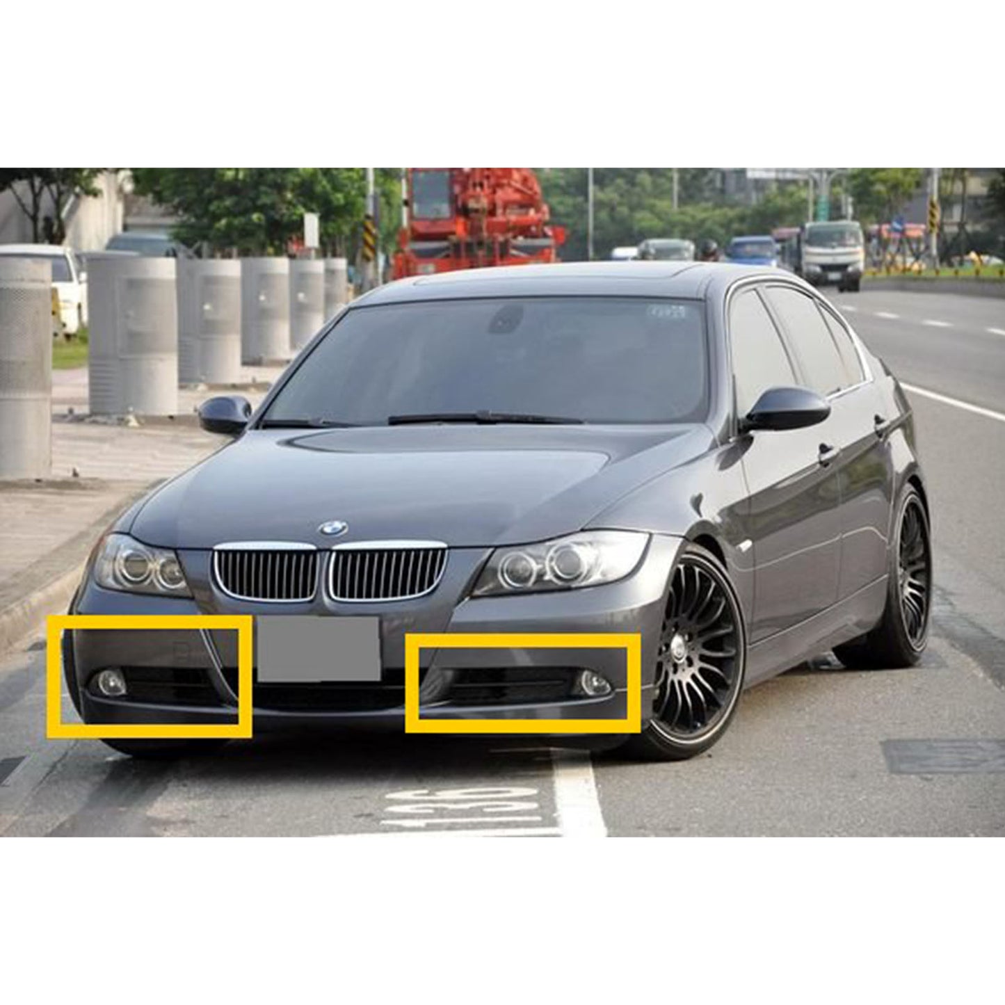CrazyTheGod 3-Series E90 Fifth generation 2005-2011 Sedan 4D LED DRL Daytime Running Light Lamp Chrome V2 for BMW