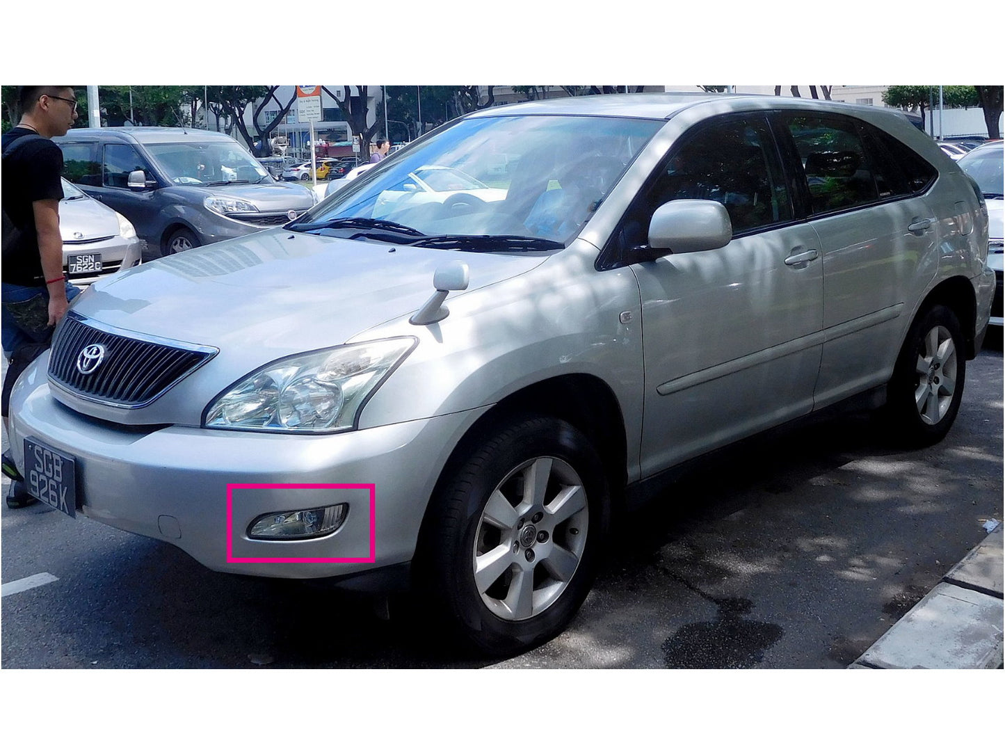 CrazyTheGod Harrier XU30 ไฟตัดหมอก LED แบบ 5D GLASS SUV รุ่นที่ 2 ปี 2003-2013 สำหรับรถโตโยต้า