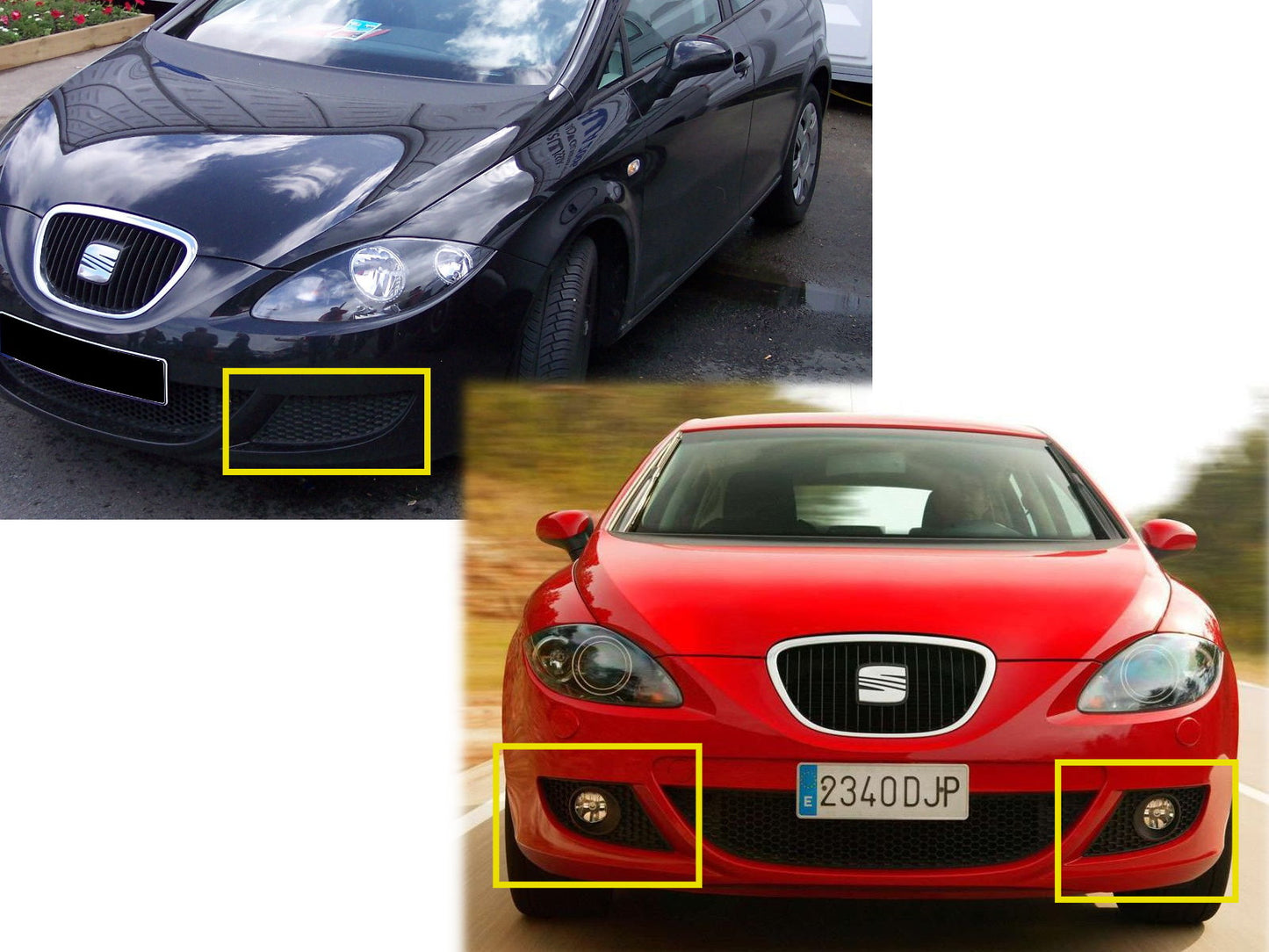 CrazyTheGod LEON MK2 1P 2006-2009 Pre-Facelift DRL Daytime Running LED Fog Light Cover for SEAT