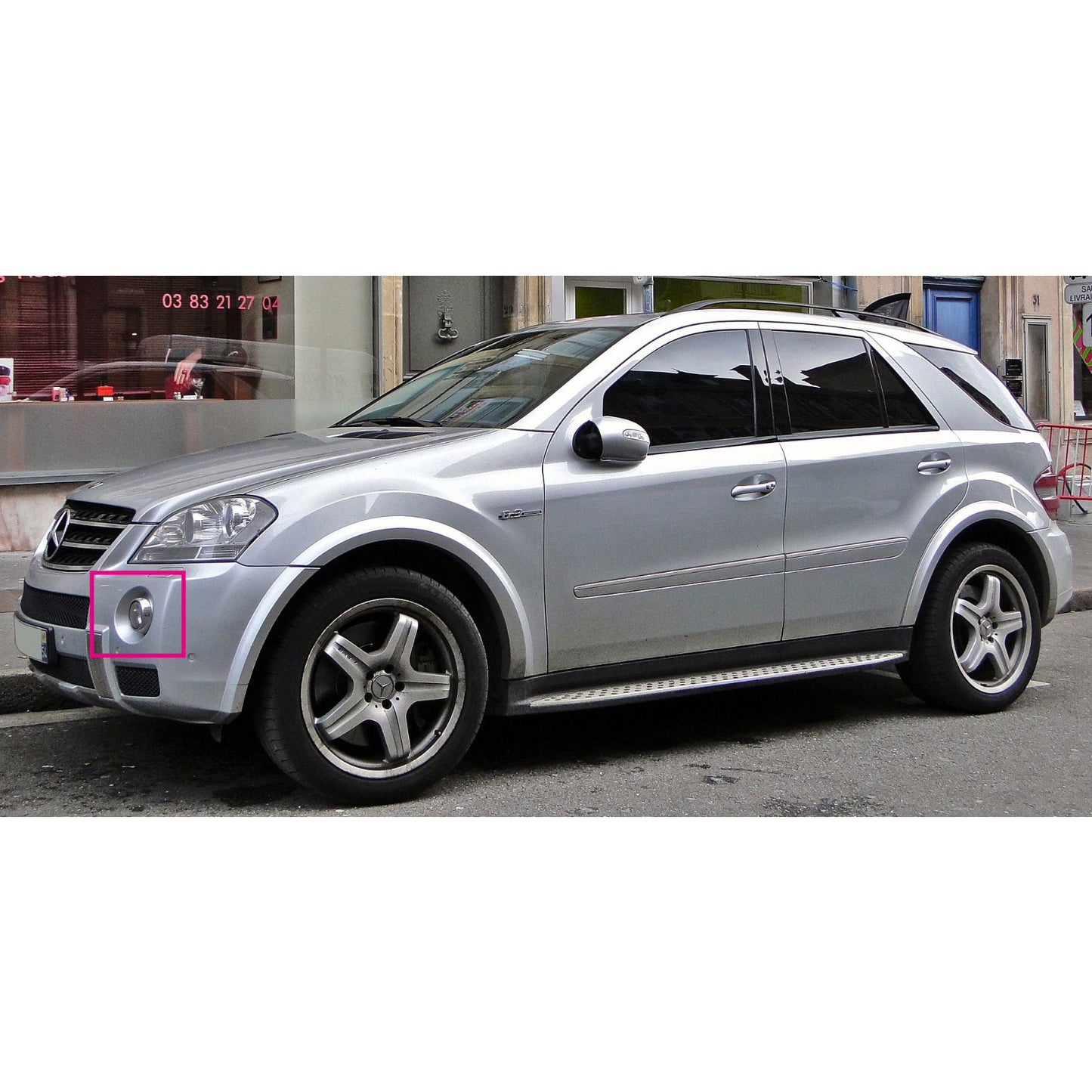 CrazyTheGod M-CLASS W164 ML63 AMG 2006-2009 SUV 5D Projector Dual Beam Fog Light Lamp Black for Mercedes-Benz