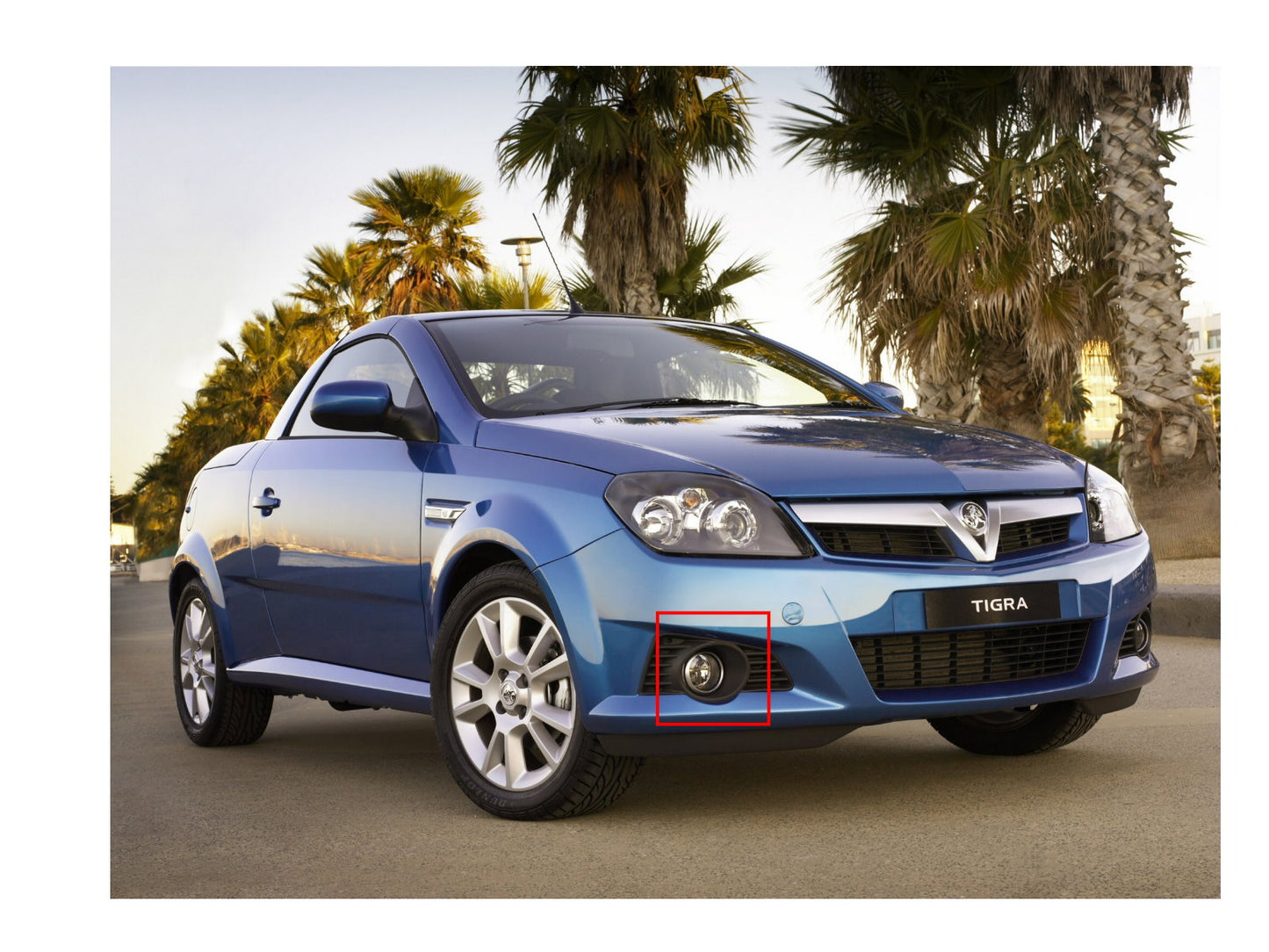 2412 CrazyTheGod TIGRA 2004-2009 DRL LED GLASS Fog Light Lamp for HOLDEN