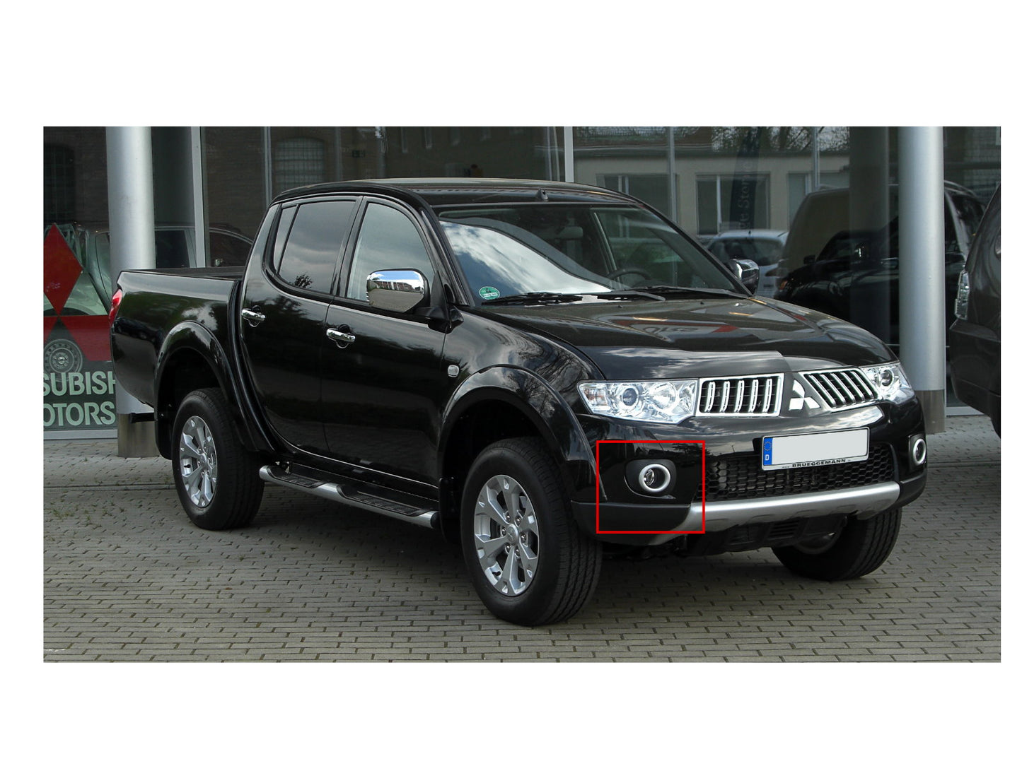 CrazyTheGod L200 2005-present DRL LED GLASS Fog Light Lamp for MITSUBISHI