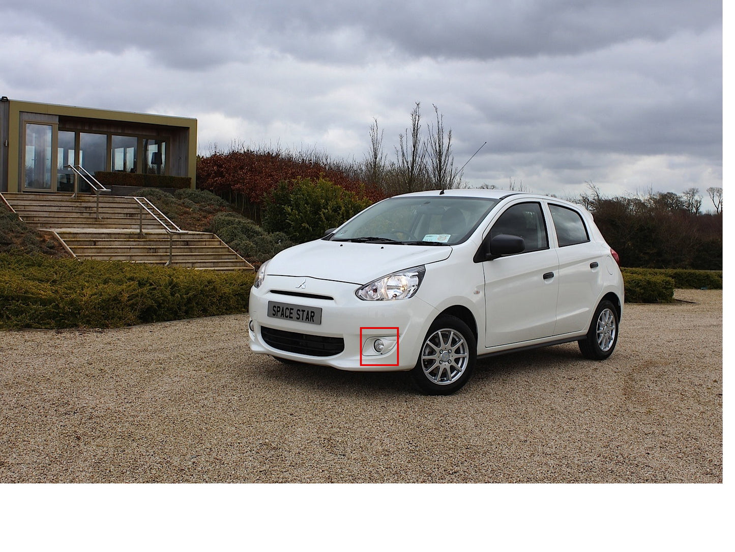 CrazyTheGod SPACE STAR 2012-present DRL LED GLASS Fog Light Lamp for Mitsubishi