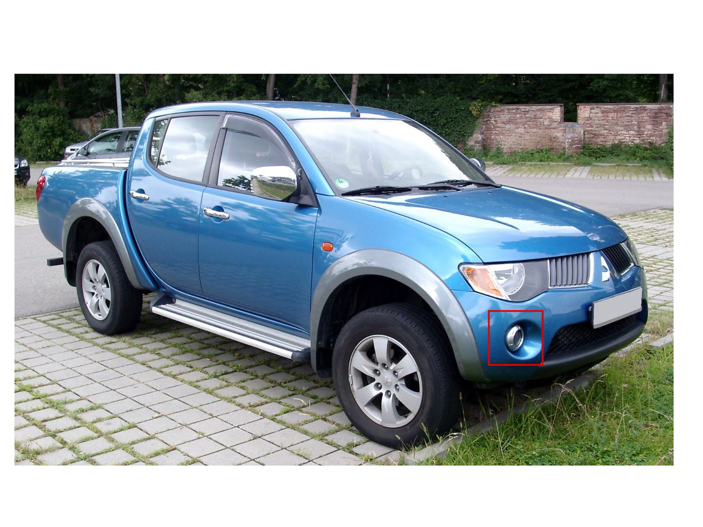 CrazyTheGod WARRIOR 2007-present DRL LED GLASS Fog Light Lamp for Mitsubishi