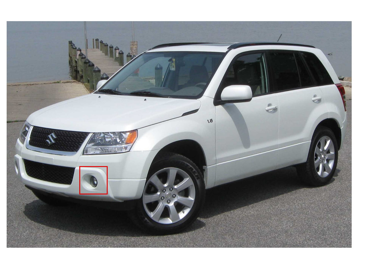 CrazyTheGod GRAND VITARA 2005-present DRL LED GLASS Fog Light Lamp for SUZUKI