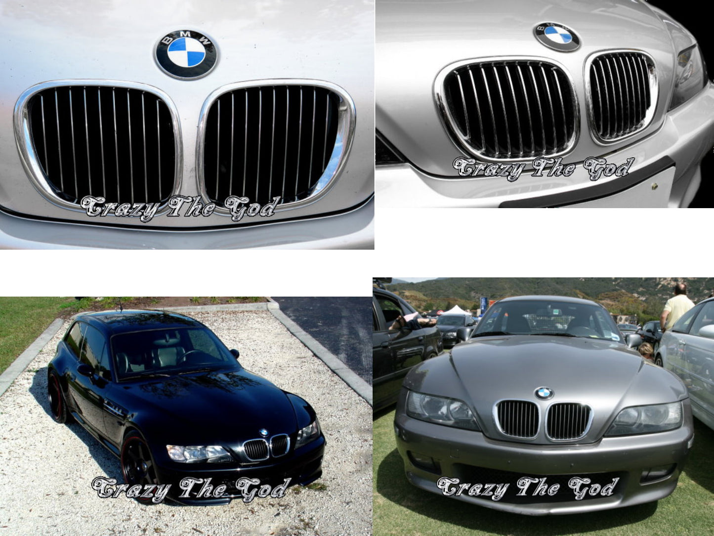 CrazyTheGod Z-Series Z3 E36 1996-2002 Coupe/Roadster 2D GRILLE/GRILL Chrome/Black for BMW