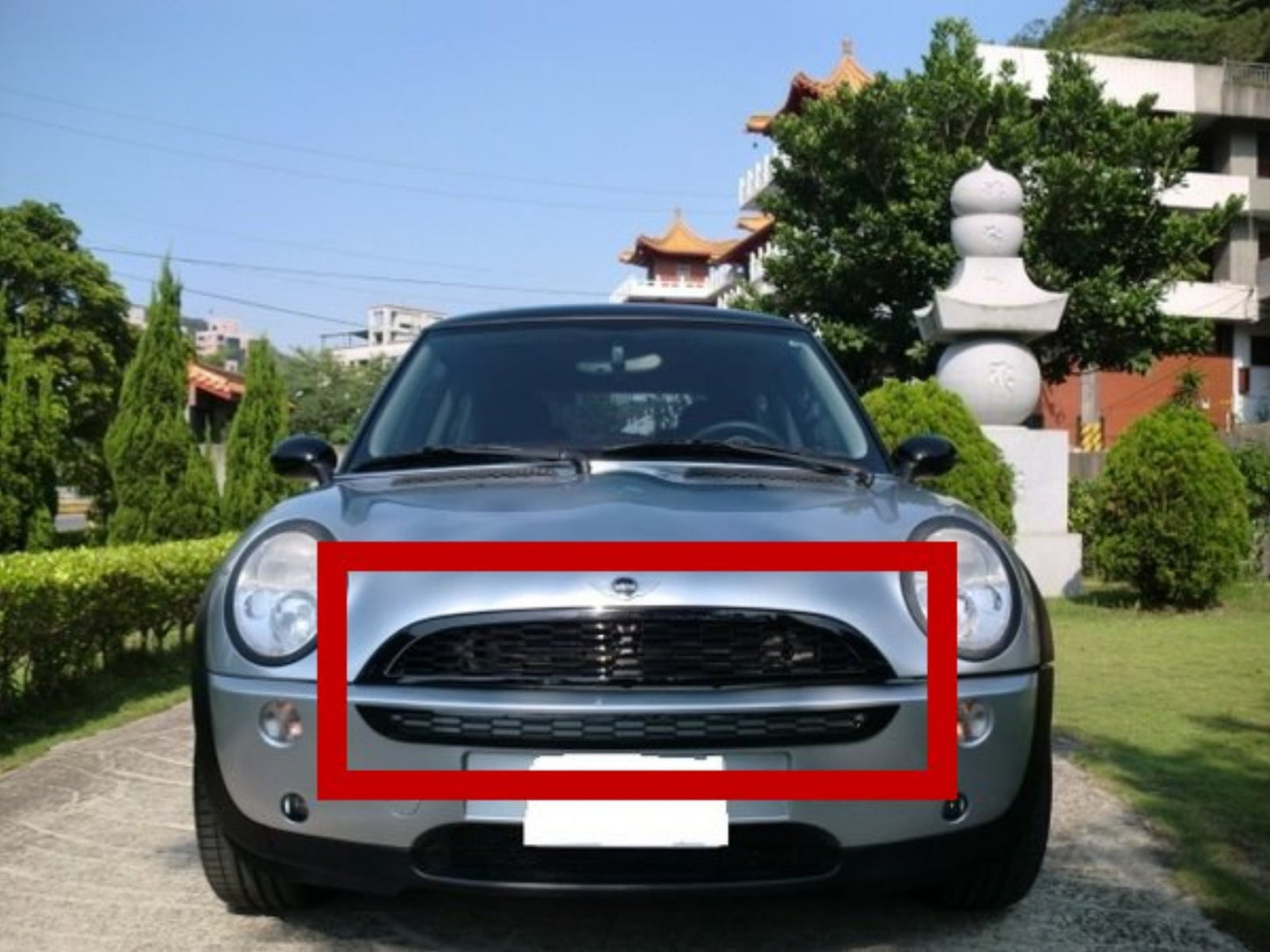 CrazyTheGod MINI COOPER S R50/R52/R53 First generation 2001-2006 Hatchback/Convertible 2D/3D JCW Style GRILLE/GRILL Gloss Black for MINI