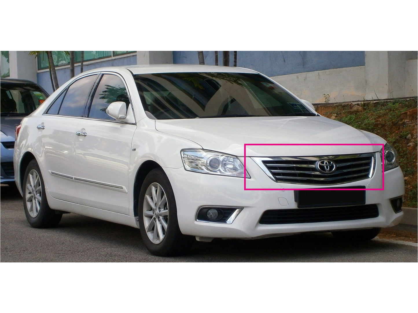 CrazyTheGod CAMRY XV40 2009-2011 FACELIFT Sedan 4D 4FIN GRILLE/GRILL Chrome for TOYOTA