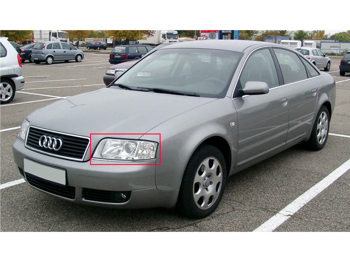 CrazyTheGod A6 A6/S6 C5 4B 1997-2001 PRE-FACELIFT Sedan/Wagon 4D/5D Projector R8Look W/O Motor Headlight Headlamp Black for AUDI LHD