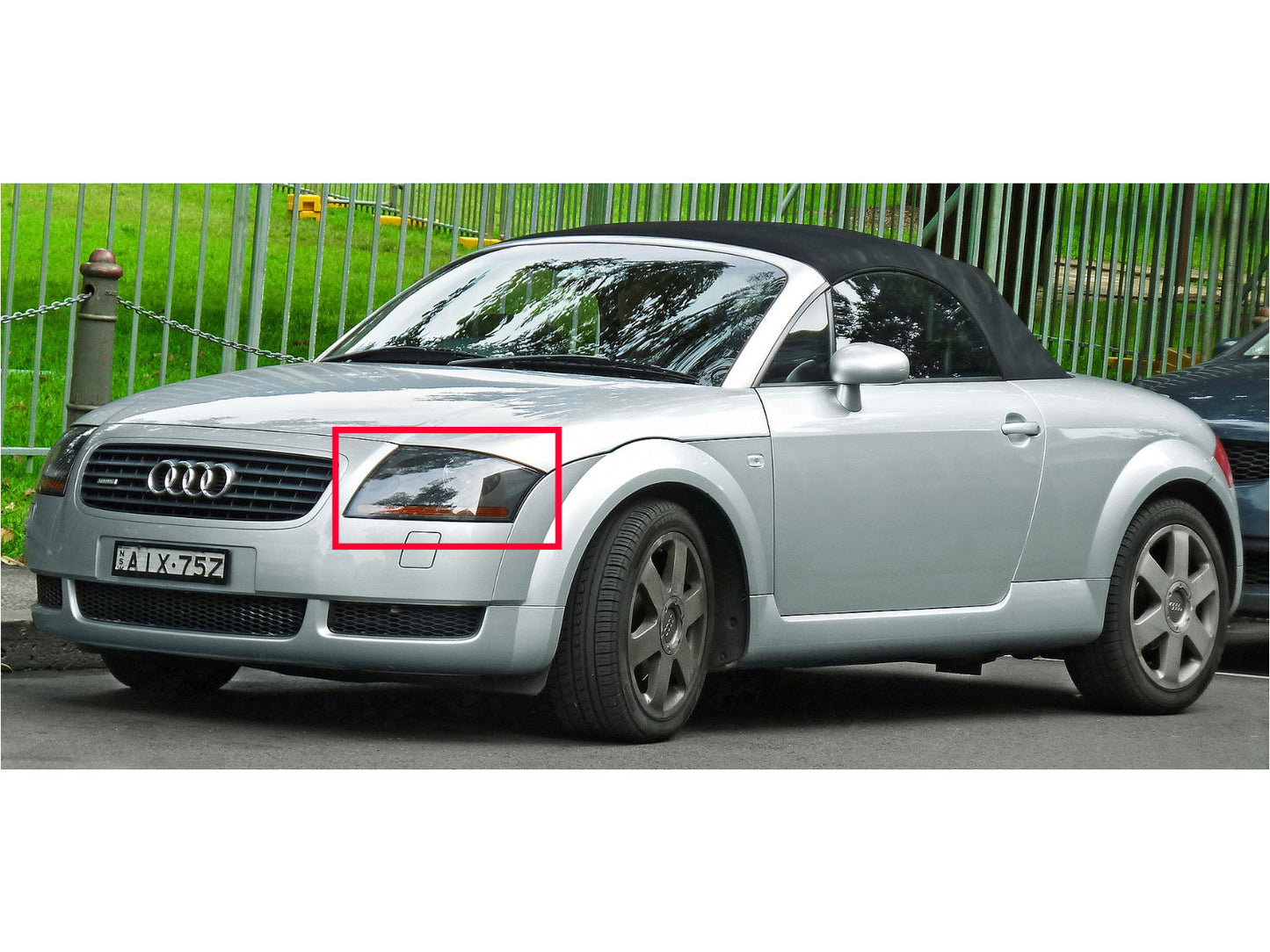 CrazyTheGod TT 8N First generation 1999-2006 Coupe/Roadster 2D Projector R8Look W/ MOTOR Headlight Headlamp Black for AUDI LHD