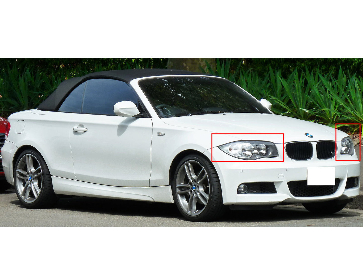 CrazyTheGod 1-Series E81/E82/E87/E88 2004-2011 Hatchback/Coupe/Convertible 2D/3D/5D 3D HALO Projertor Headlight Headlamp BLACK for BMW LHD