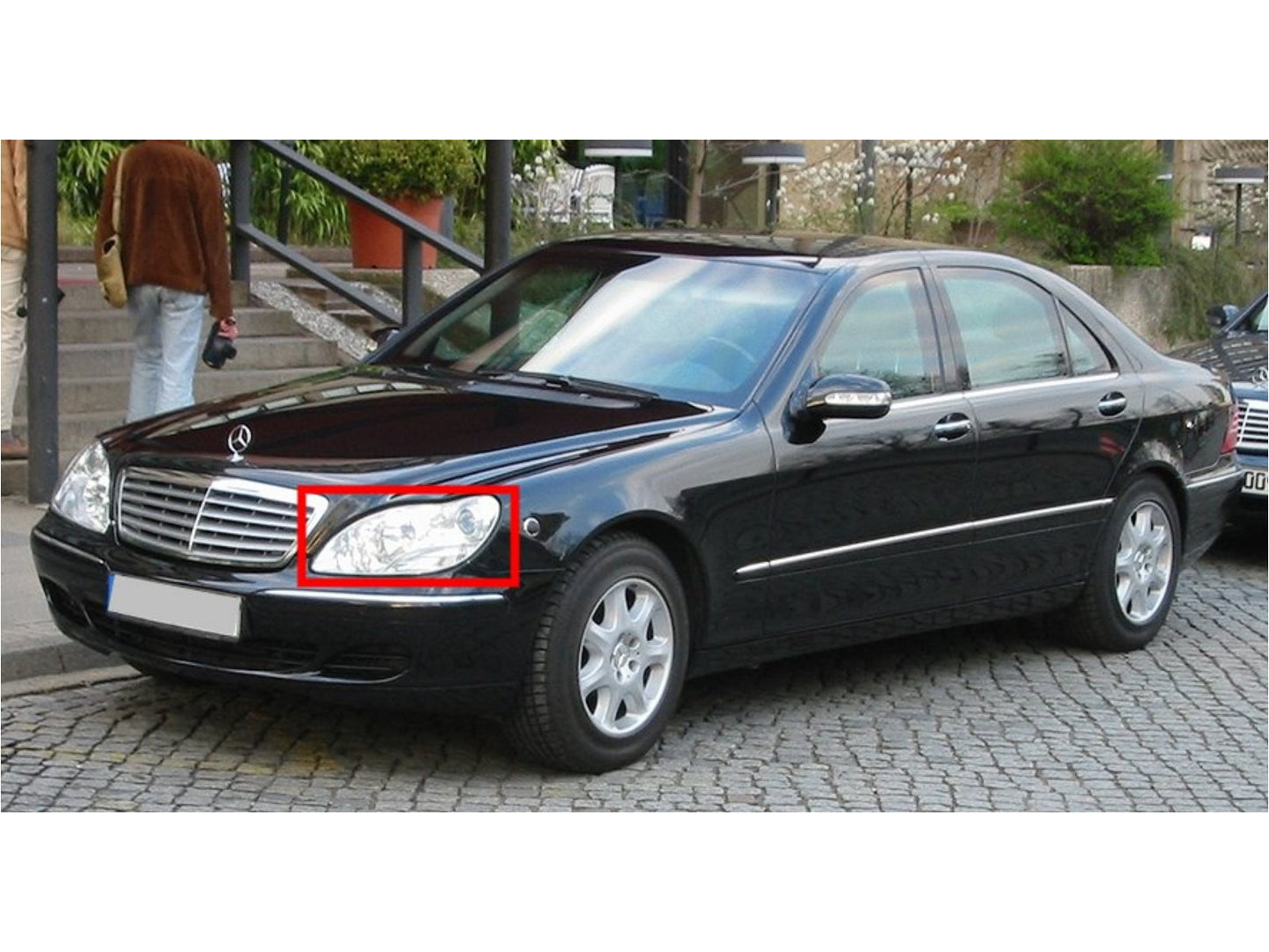 CrazyTheGod W220 1998-2005 Projector Headlight Headlamp R8Look COB CHROME for Mercedes-Benz RHD