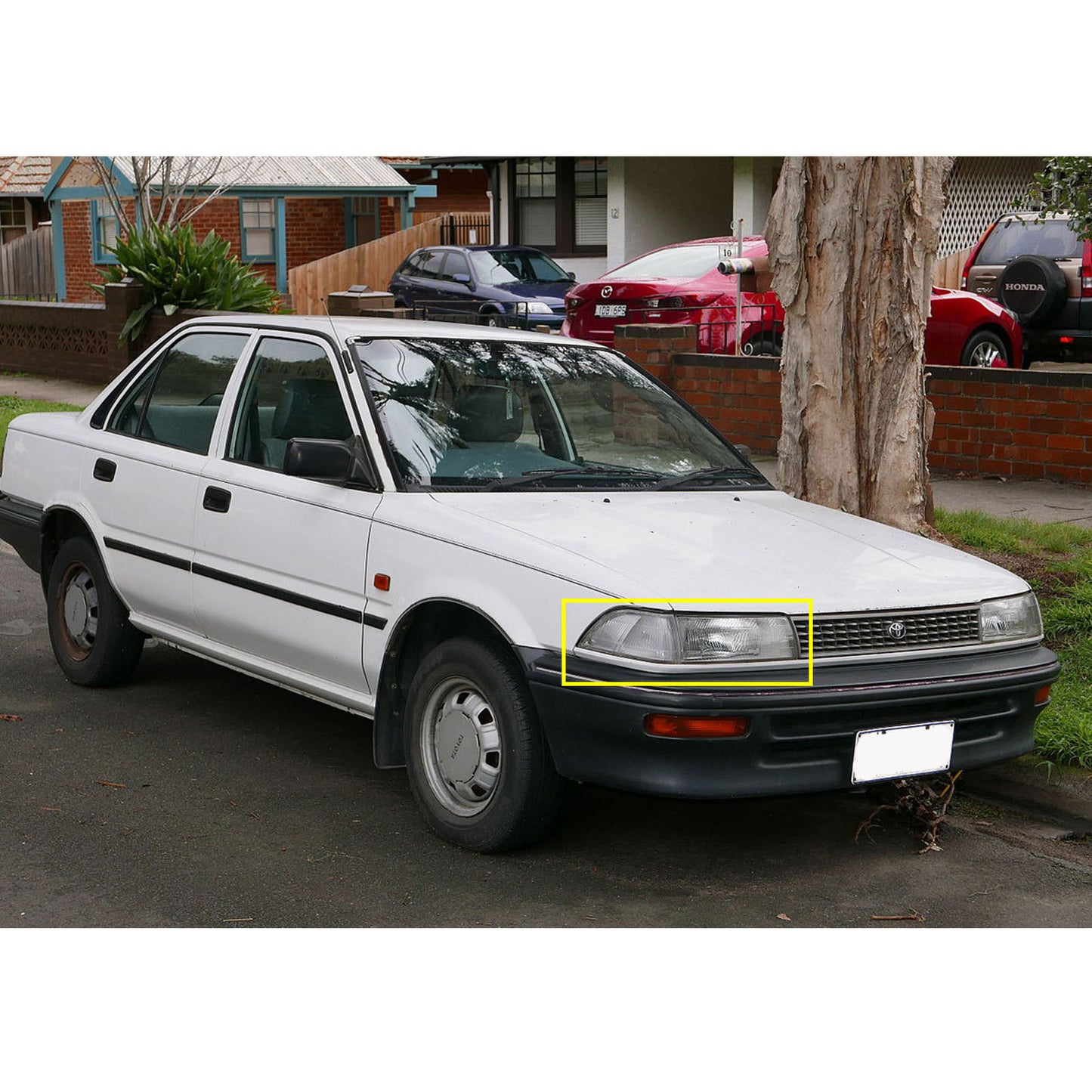 CrazyTheGod Corolla E90 Sixth generation 1988-1992 Sedan/Wagon 4D/5D Guide LED Angel-Eye HID W/ Corner Lamp Headlight Headlamp Black for TOYOTA LHD