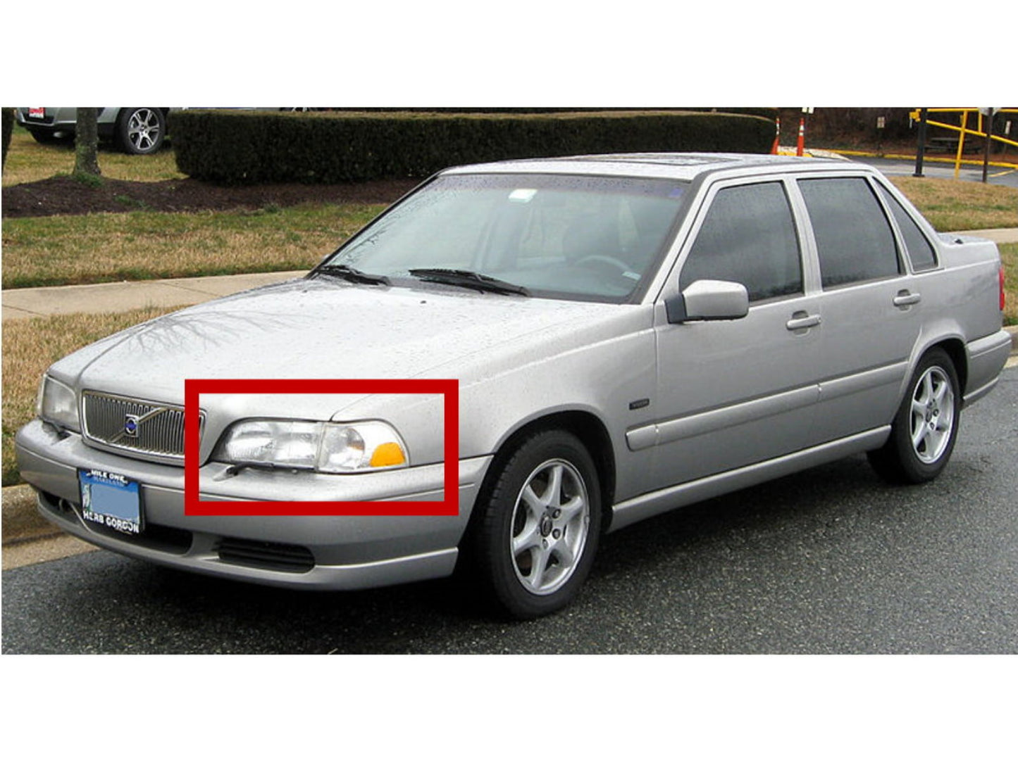 CrazyTheGod S70 1996-2000 Sedan 4D Projector Glass Headlight Headlamp W/ Corner Lamp Black for VOLVO RHD