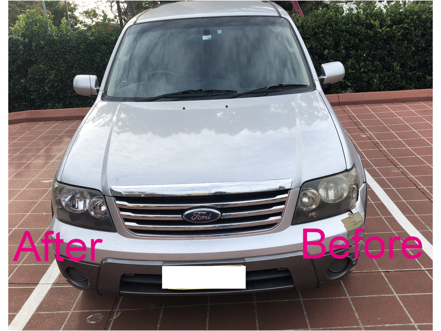 CrazyTheGod ESCAPE First generation 2004-2007 FACELIFT SUV 5D Clear Headlight Headlamp Black for FORD LHD