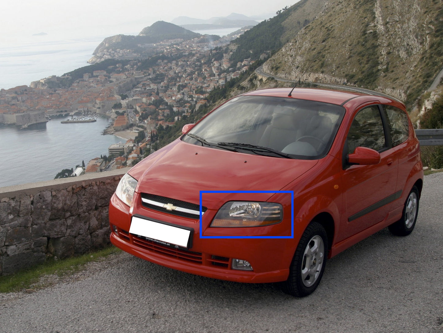 CrazyTheGod Aveo thế hệ đầu tiên 2002-2011 Hatchback 3D/5D COB Đèn pha máy chiếu Đèn pha màu đen cho CHEVROLET CHEVY LHD