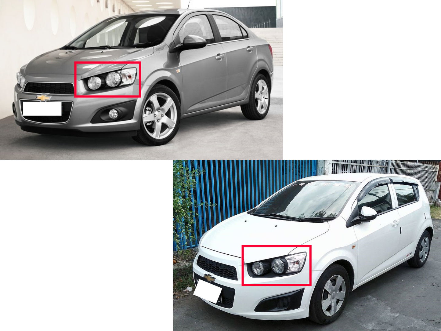 CrazyTheGod Aveo T300 Thế hệ thứ hai 2012-2016 TRƯỚC KHI NÂNG CẤP Sedan/Hatchback 4D/5D Đèn pha LED Angel-Eye Projector Đèn pha màu đen cho xe CHEVROLET CHEVY RHD