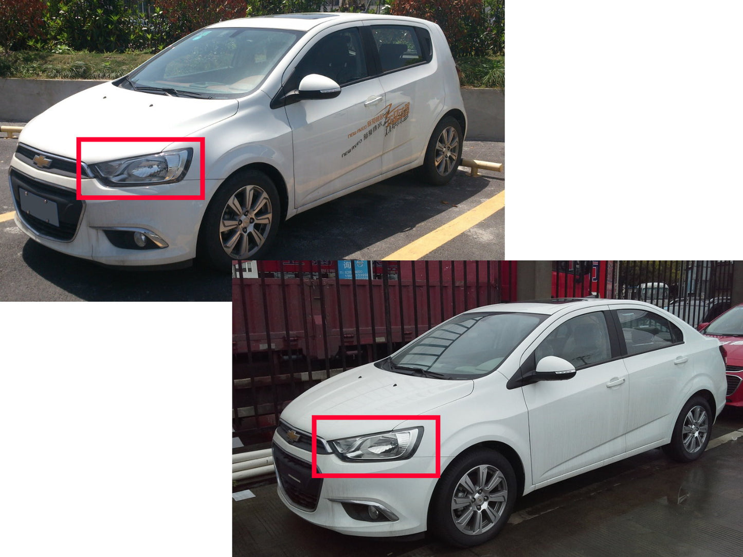 CrazyTheGod Aveo T300 2014-nay FACELIFT Sedan/Hatchback 4D/5D Đèn pha trong suốt Đèn pha mạ crôm Trung Quốc cho CHEVROLET CHEVY LHD