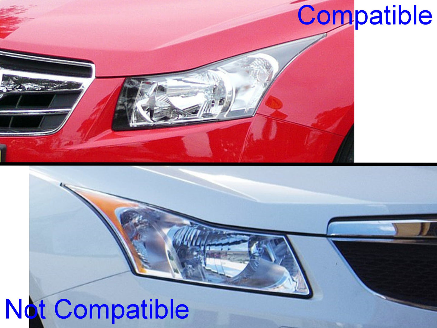 CrazyTheGod Cruze J300 Thế hệ đầu tiên 2008-2016 Đèn pha máy chiếu CCFL Đèn pha màu đen Hoa Kỳ cho CHEVROLET CHEVY LHD