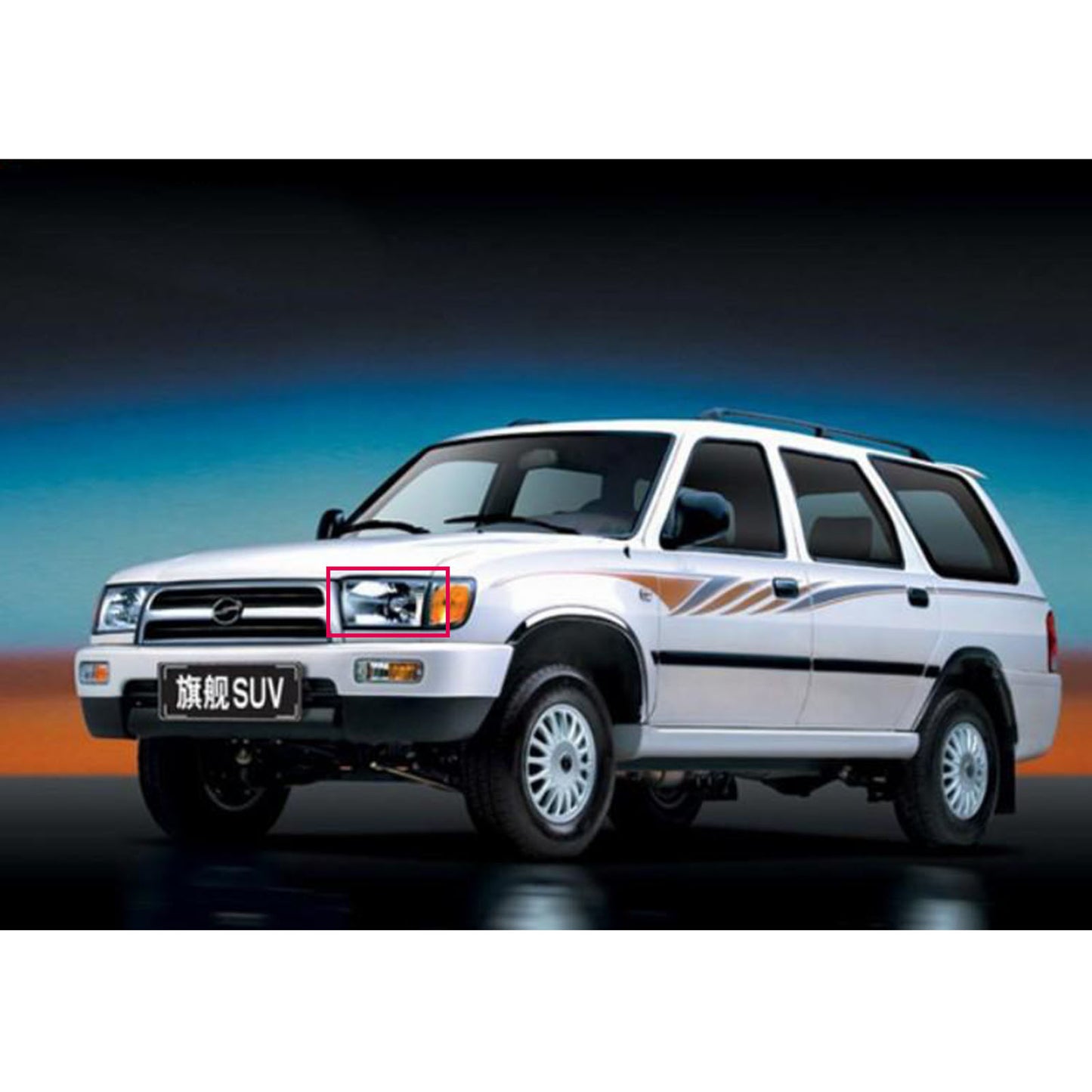 CrazyTheGod Admiral 2004-2007 SUV 5D Guide LED Angel-Eye Projector Headlight Headlamp Black V3 for ZX AUTO LHD