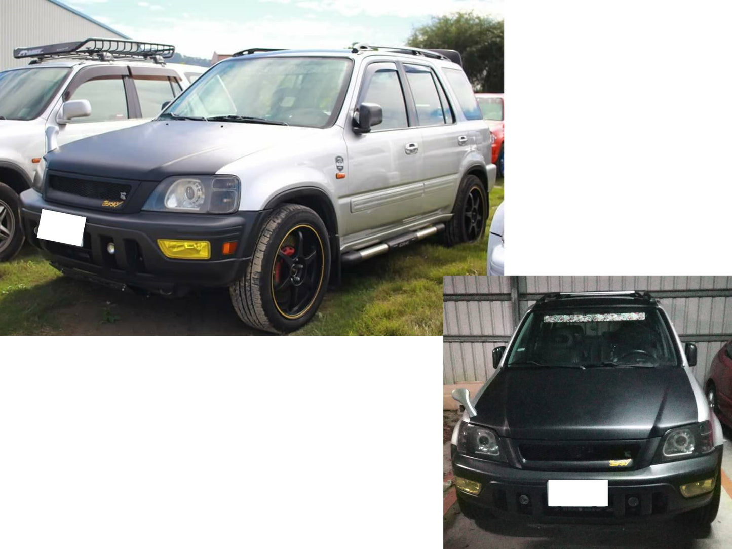 CrazyTheGod CR-V CRV RD1-RD3 First generation 1996-2001 SUV 5D Guide LED Halo LED Bar Headlight Headlamp Black for HONDA LHD