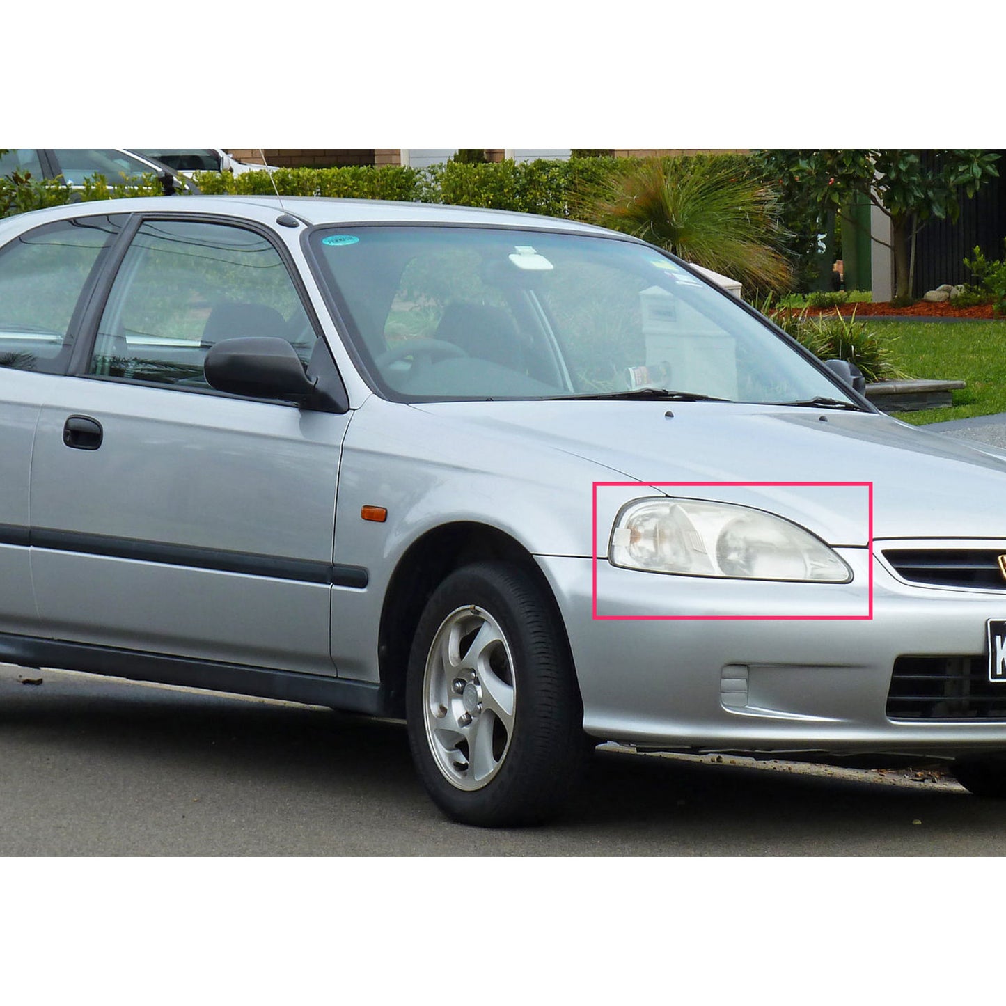 CrazyTheGod Civic EJ/EK/EM Sixth generation 1999-2000 FACELIFT Sedan/Hatchback/Coupe 2D/3D/4D/5D Guide LED Angle-Eye Projector Headlight Headlamp Smoke US for HONDA RHD