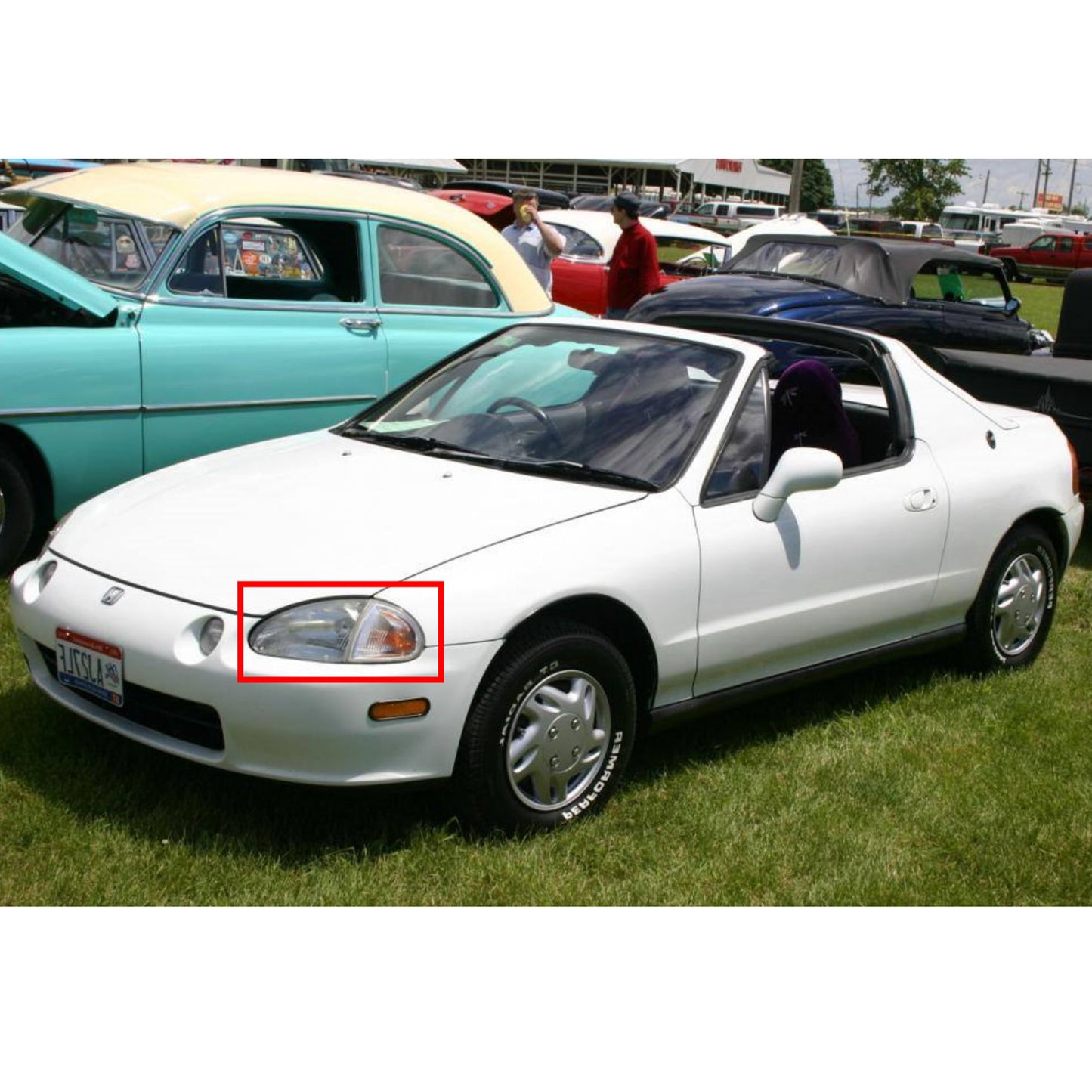 CrazyTheGod DEL SOL CRX 1993-1997 Roadser 2D Guide LED Angle-Eye Projector V2 Headlight Headlamp Black for HONDA RHD