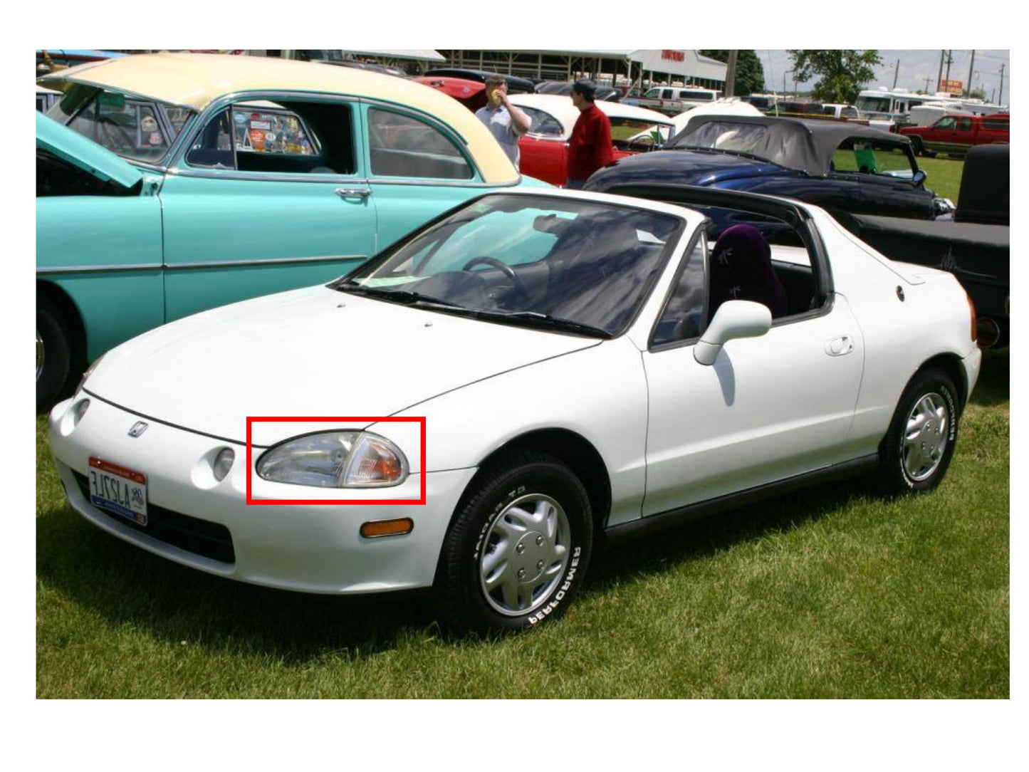 CrazyTheGod DEL SOL CRX 1993-1997 Coupe 2D CCFL Angel Eye BI-XENON Projector Headlight Headlamp Black for HONDA RHD