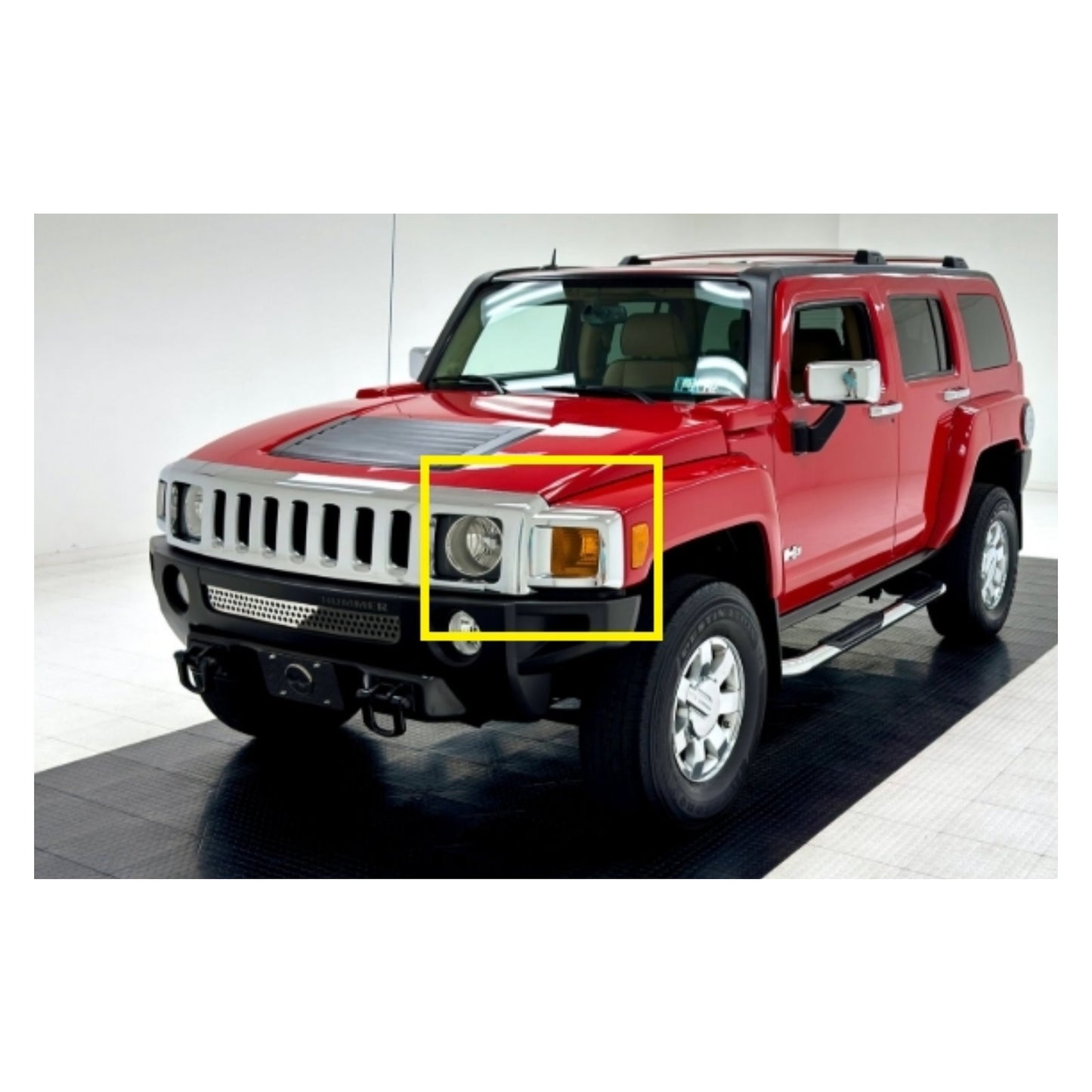 CrazyTheGod H3 2006-2010 Guide LED Angel-Eye Projector Headlight Headlamp Black EU for HUMMER RHD