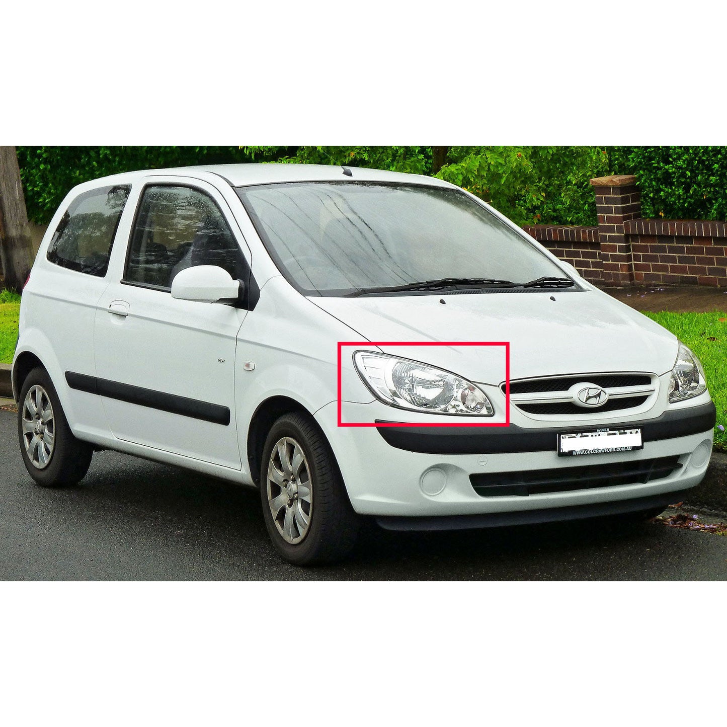 CrazyTheGod Getz/Click 2005-2011 FACELIFT Hatchback 3D/5D CCFL Projector LED Bar Headlight Đèn pha màu đen cho HYUNDAI RHD