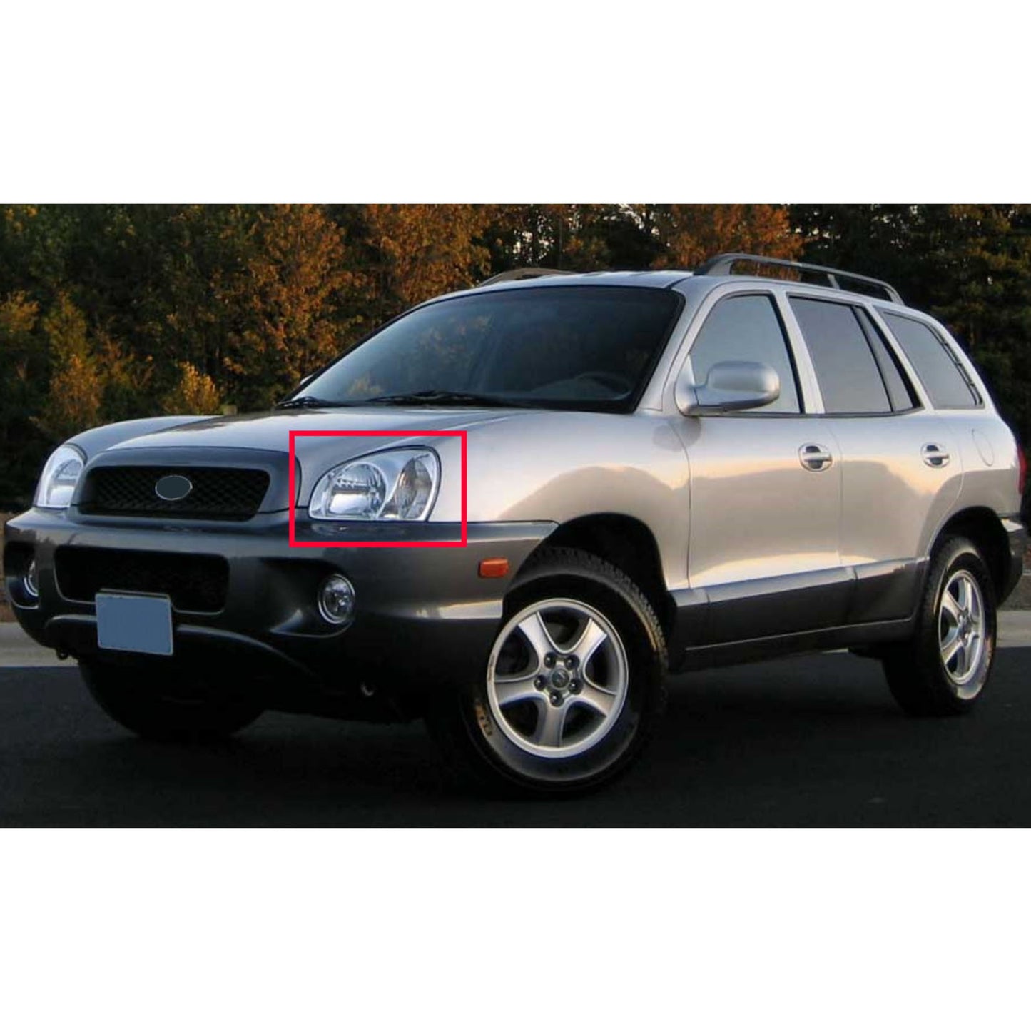 CrazyTheGod Santa FE SM First generation 2003-2006 Facelift Wagon 5D Guide LED Angel-Eye Projector HID Headlight Headlamp Black EU V2 for HYUNDAI RHD