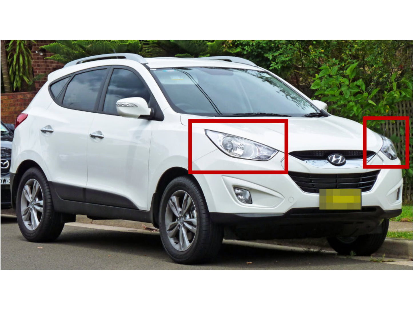 CrazyTheGod Tucson LM Second generation 2009-2015 SUV 5D LED Bar Projector Headlight Headlamp Black for HYUNDAI RHD