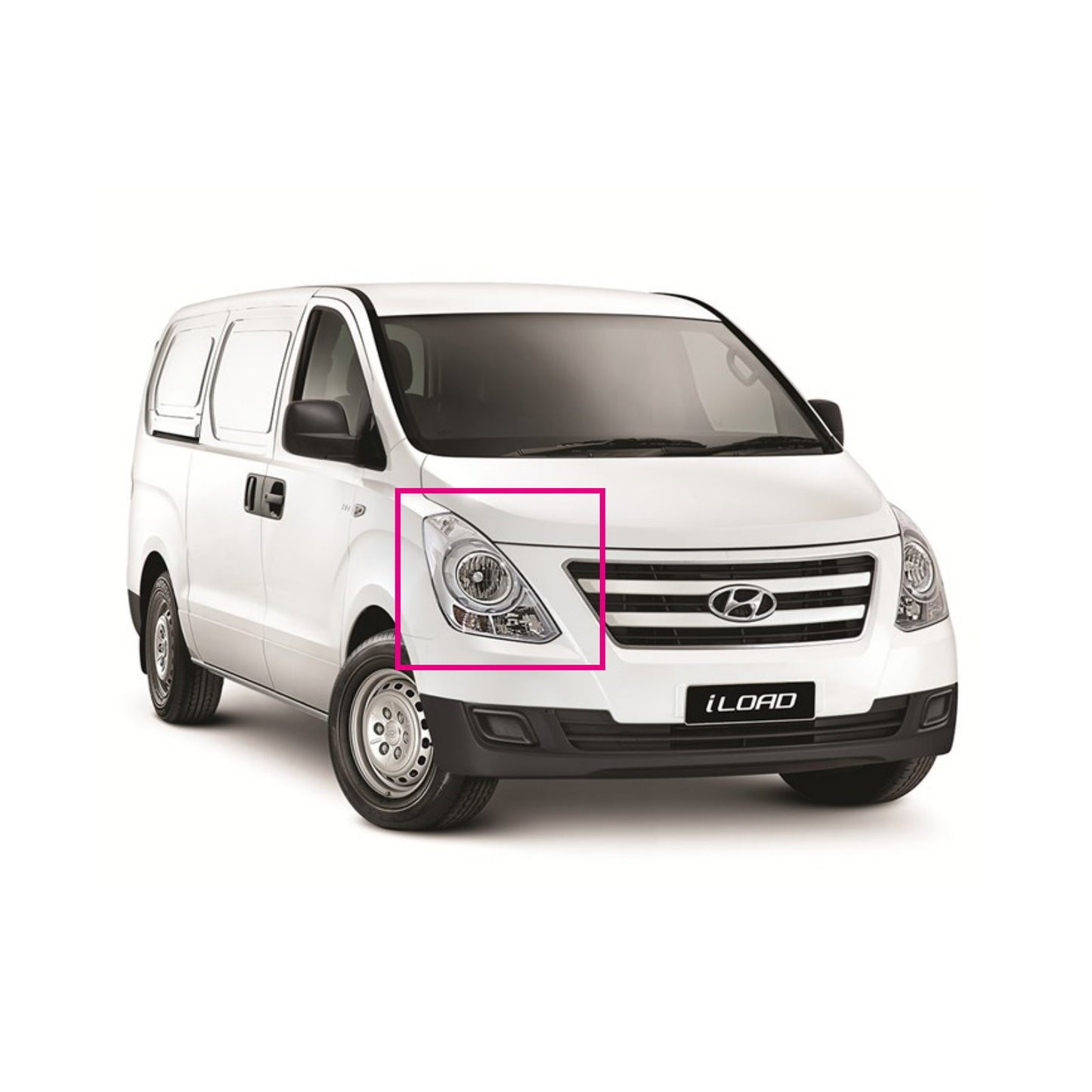 CrazyTheGod iLoad TQ Second generation 2007-2017 Minibus/VAN 4D Guide LED Angel-Eye Projector Headlight Headlamp Silver for HYUNDAI RHD