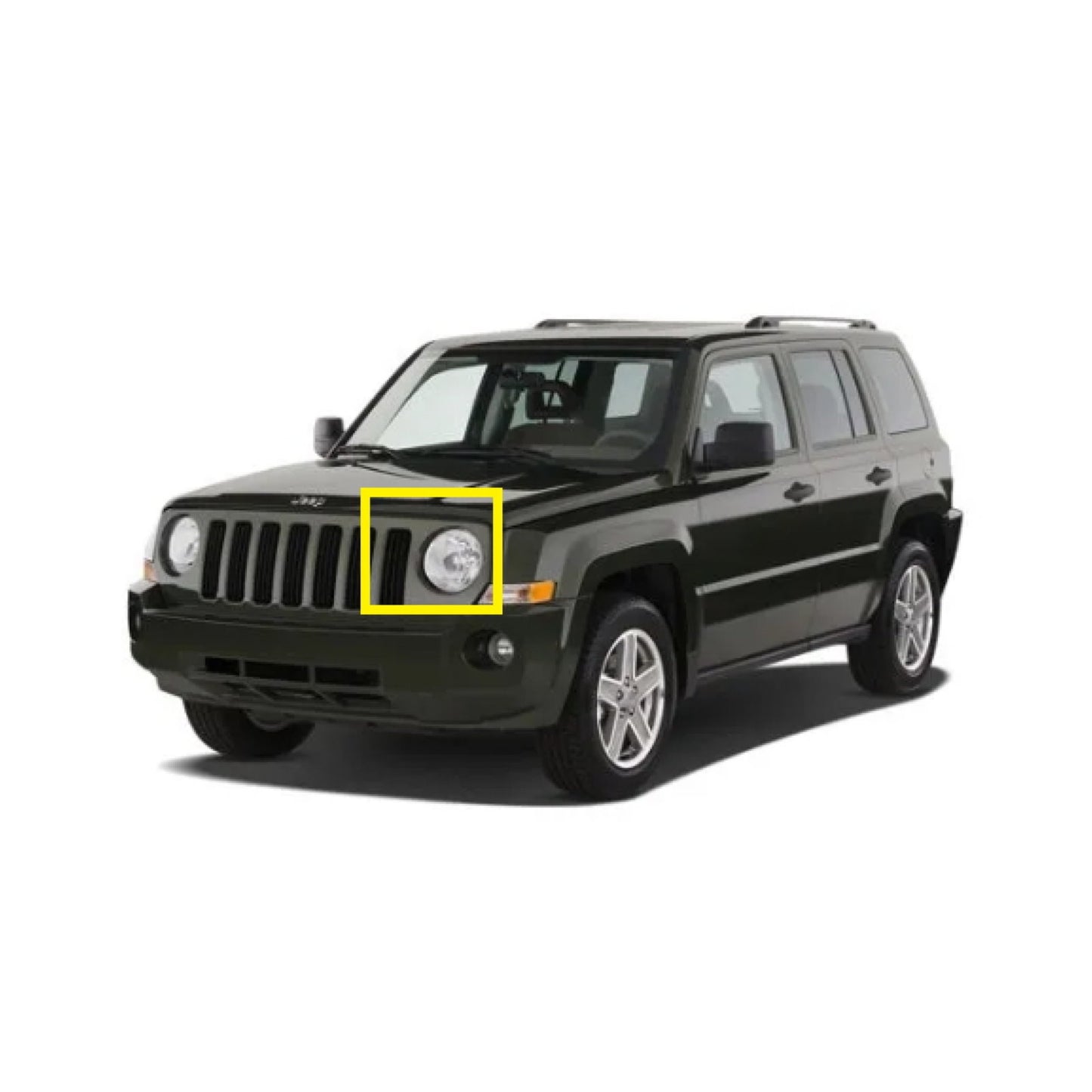 CrazyTheGod Patriot 2007-2015 OE Headlight Headlamp Chrome for JEEP