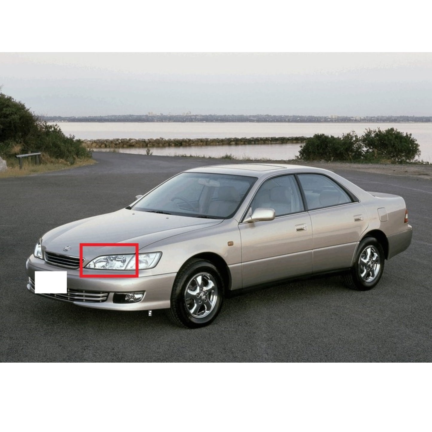 CrazyTheGod ES XV20 Thế hệ thứ ba 1997-2001 Sedan 4D Guide LED Angel-Eye Projector Headlight Đèn pha mạ crôm cho LEXUS RHD