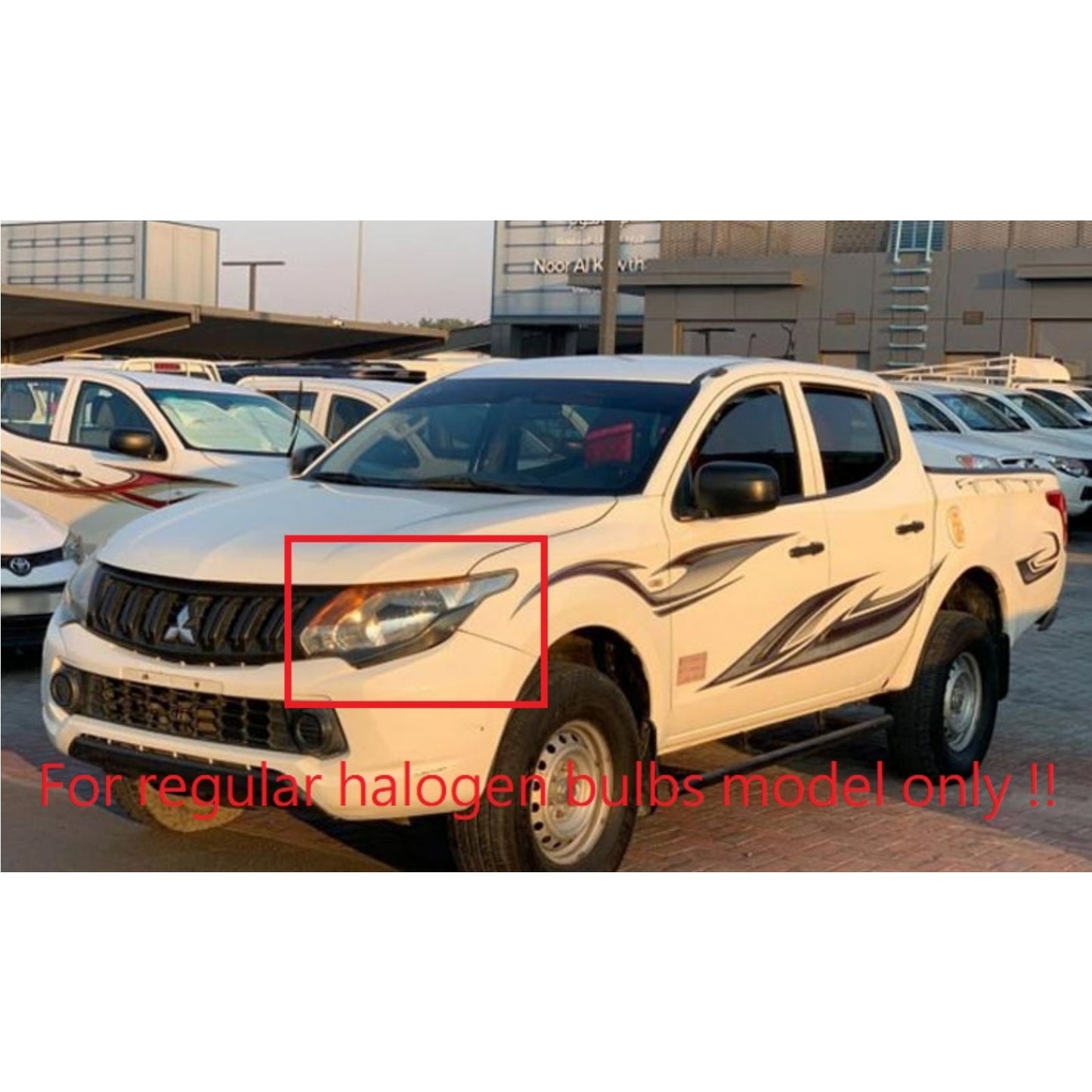 CrazyTheGod L200 Fifth generation 2015-Present Facelift Pickup 2D/4D/5D Guide LED Angel-Eye Headlight Headlamp Black for Mitsubishi LHD