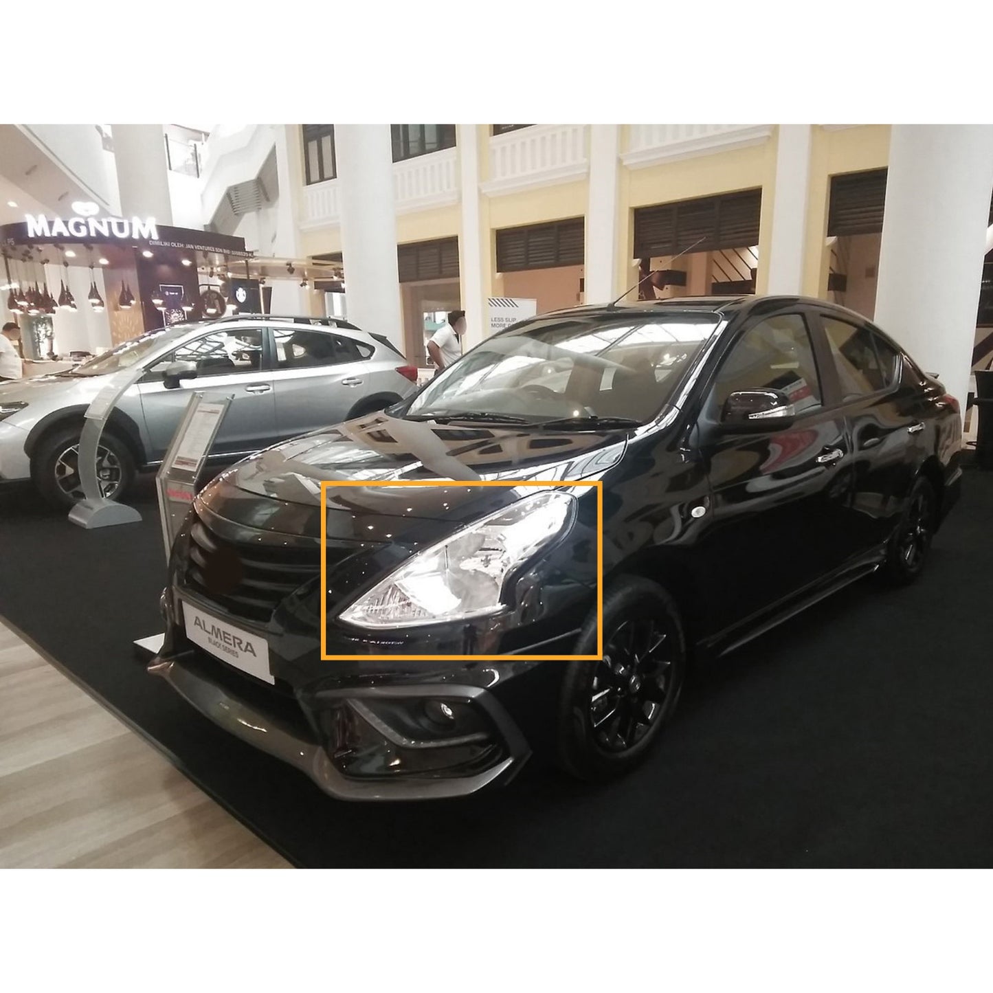 CrazyTheGod Almera N17 2014-2020 Facelift Sedan 4D Guide LED Angel-Eye Projector HID Headlight Headlamp Black US V2 for NISSAN LHD