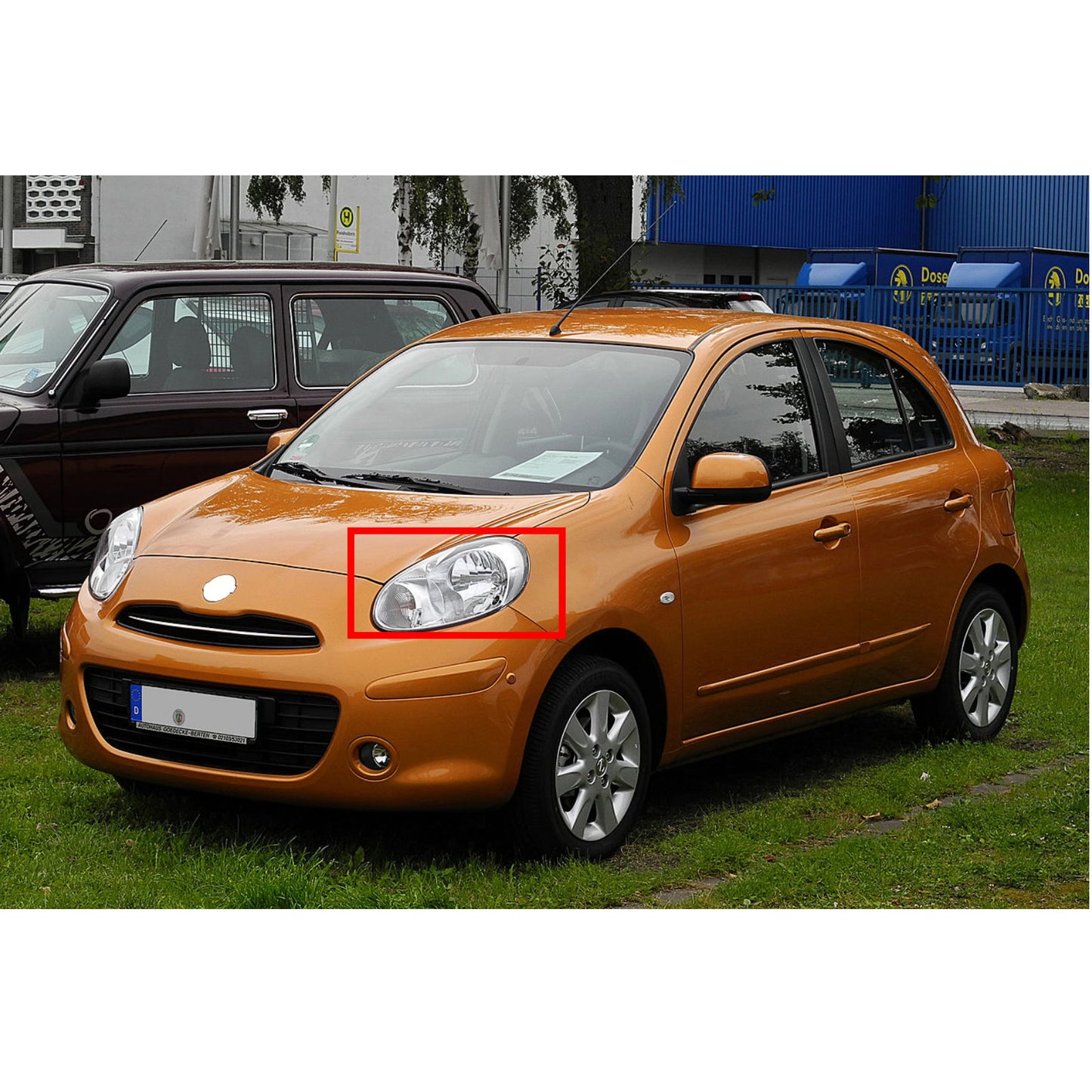 CrazyTheGod Micra/March K13 Thế hệ thứ tư 2010-2013 Hatchback tiền nâng cấp 5D Đèn pha HID dạng máy chiếu mắt thiên thần LED có động cơ mạ crôm cho NISSAN LHD