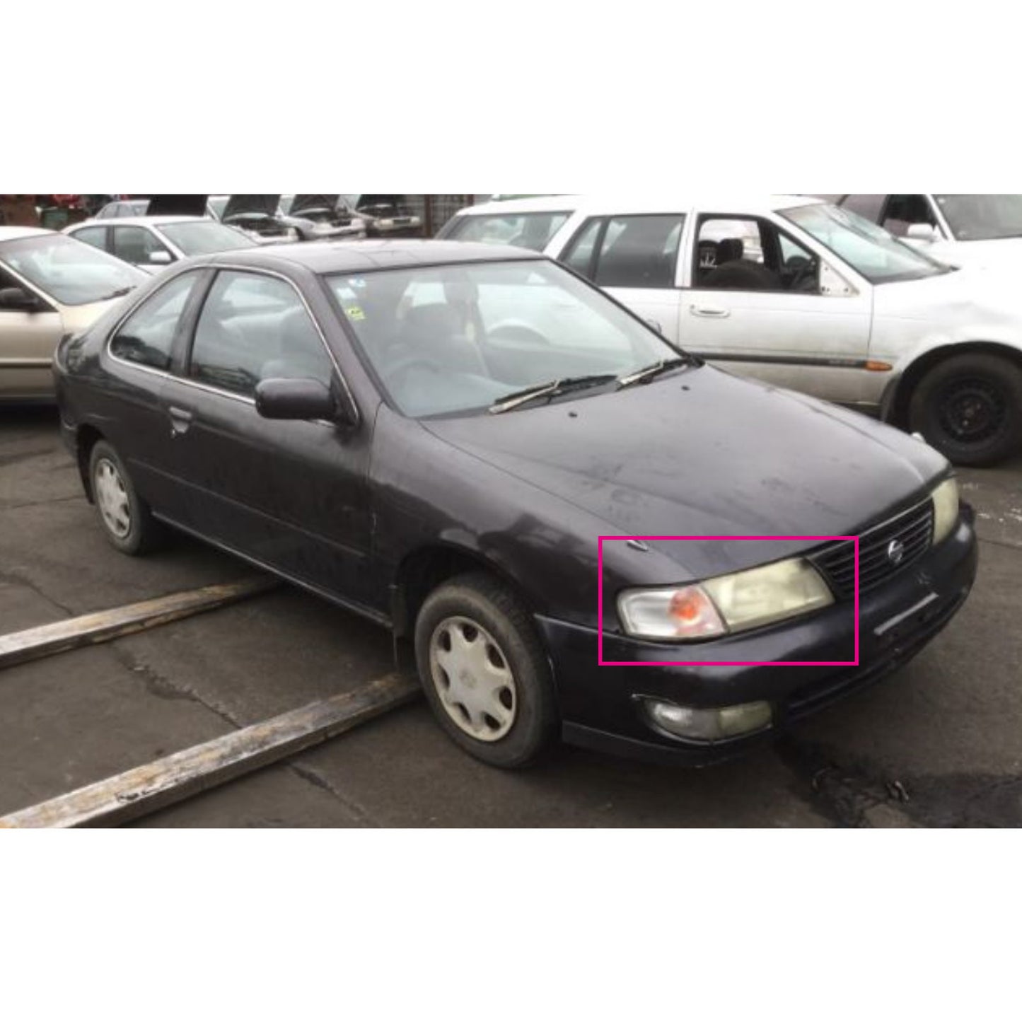 CrazyTheGod Lucino B14 1995-1998 Coupe 2D Angel-Eye Đèn pha máy chiếu mạ crôm cho NISSAN RHD