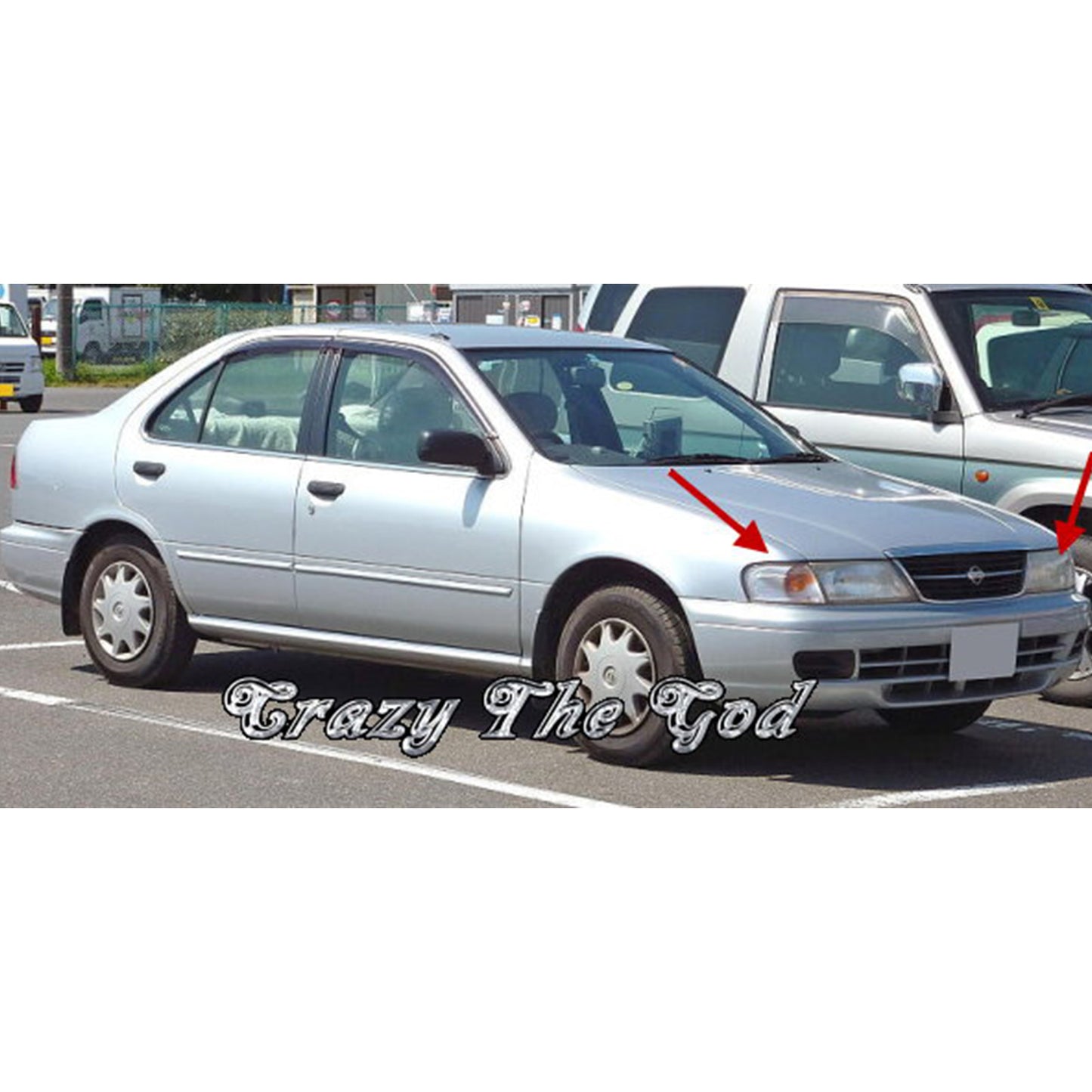 CrazyTheGod Sentra B14 1995-1999 Sedan 4D Đèn pha máy chiếu Angel-Eye Đèn pha mạ crôm cho NISSAN LHD