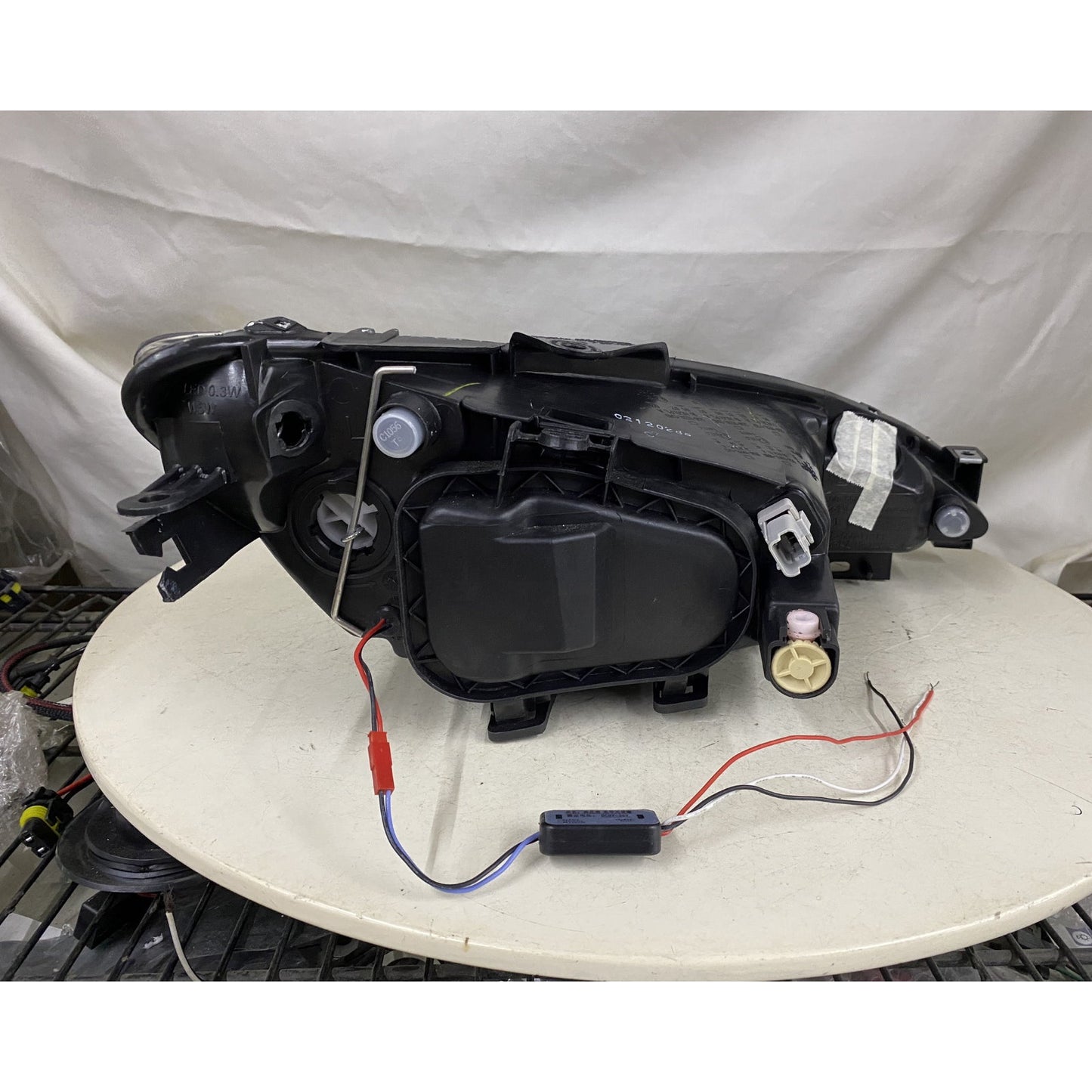 CrazyTheGod 206/206 CC 1998-2009 Coupe/Convertible/Sedan/Hatchback 2D/3D/4D/5D Đèn pha LED Angel-Eye Projector màu đen cho PEUGEOT RHD